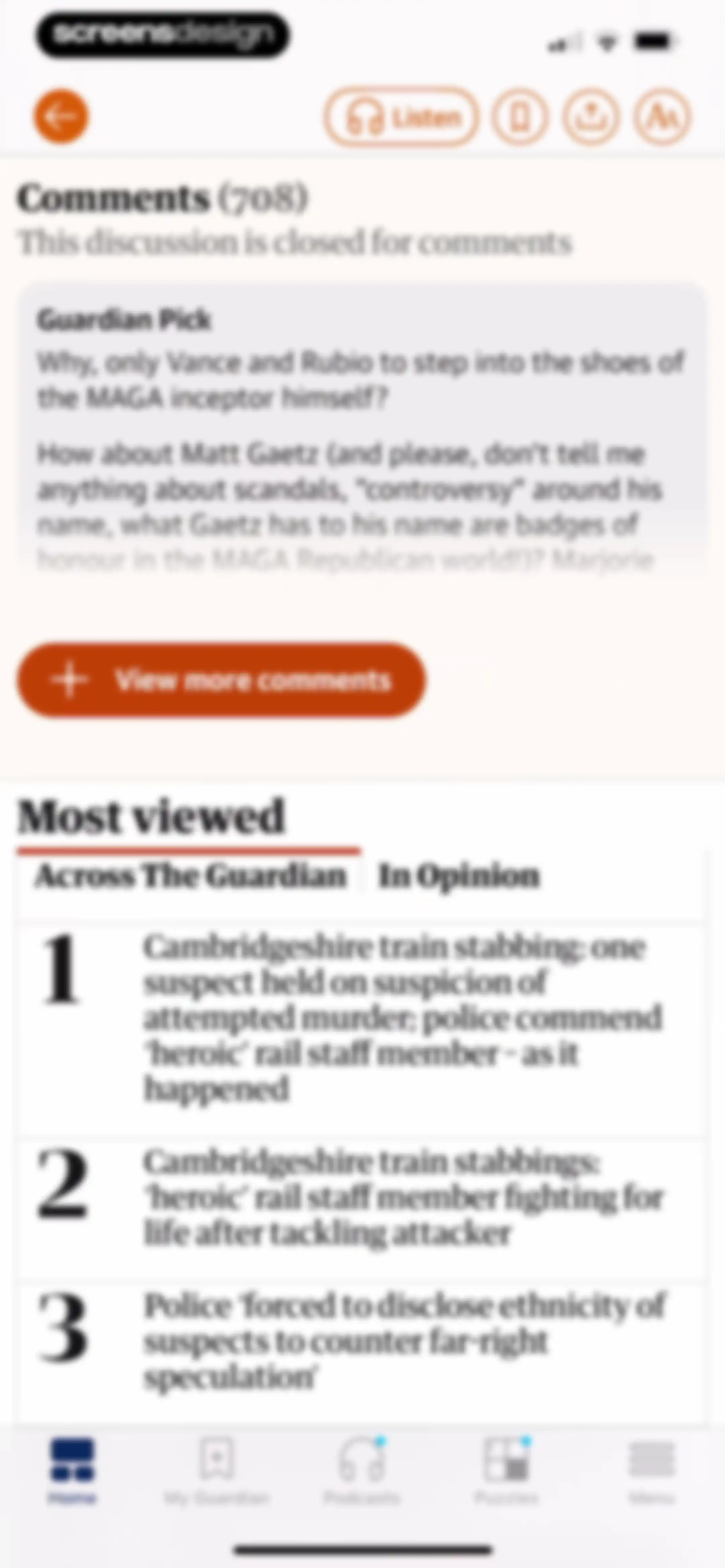 The Guardian - US & World News screen 40