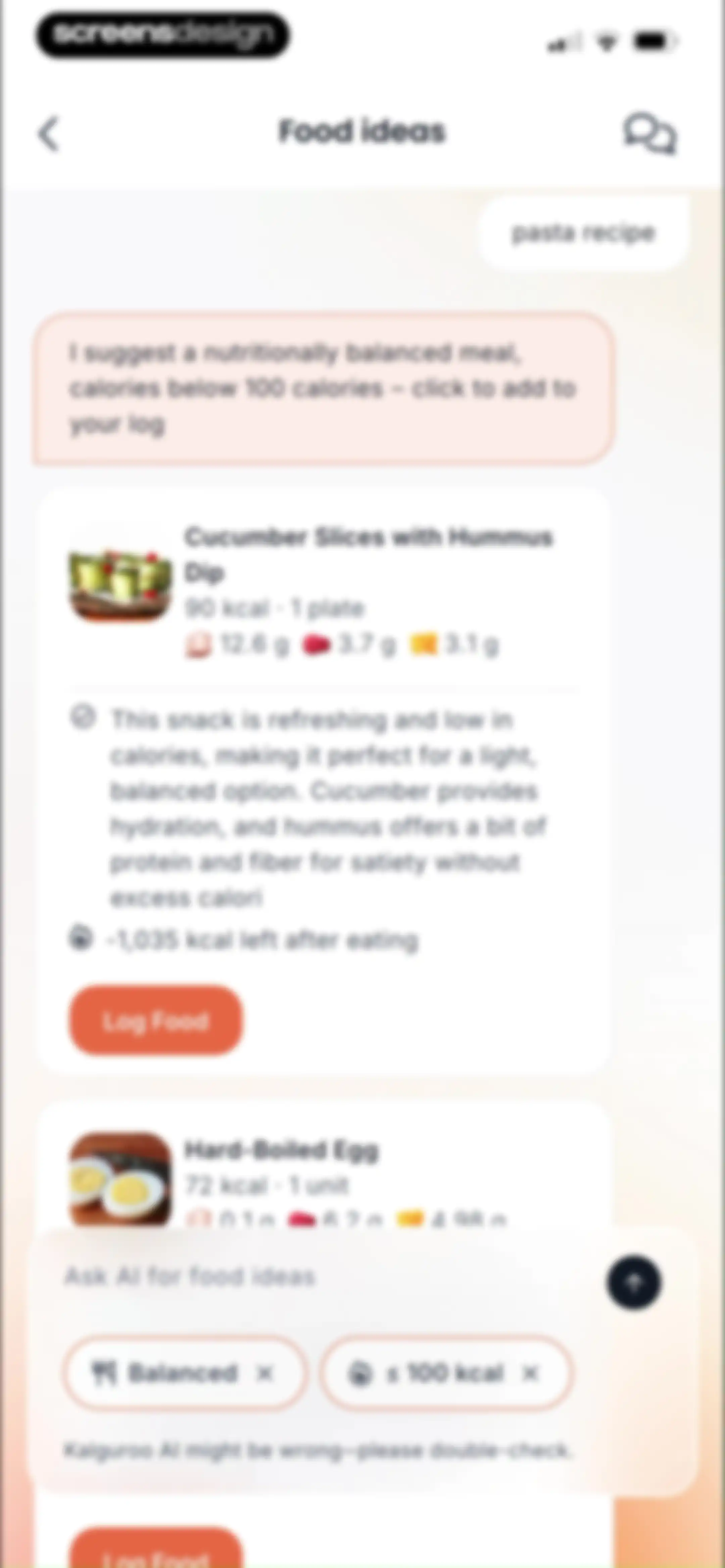 Kalguroo: AI Calorie Tracker screen 89