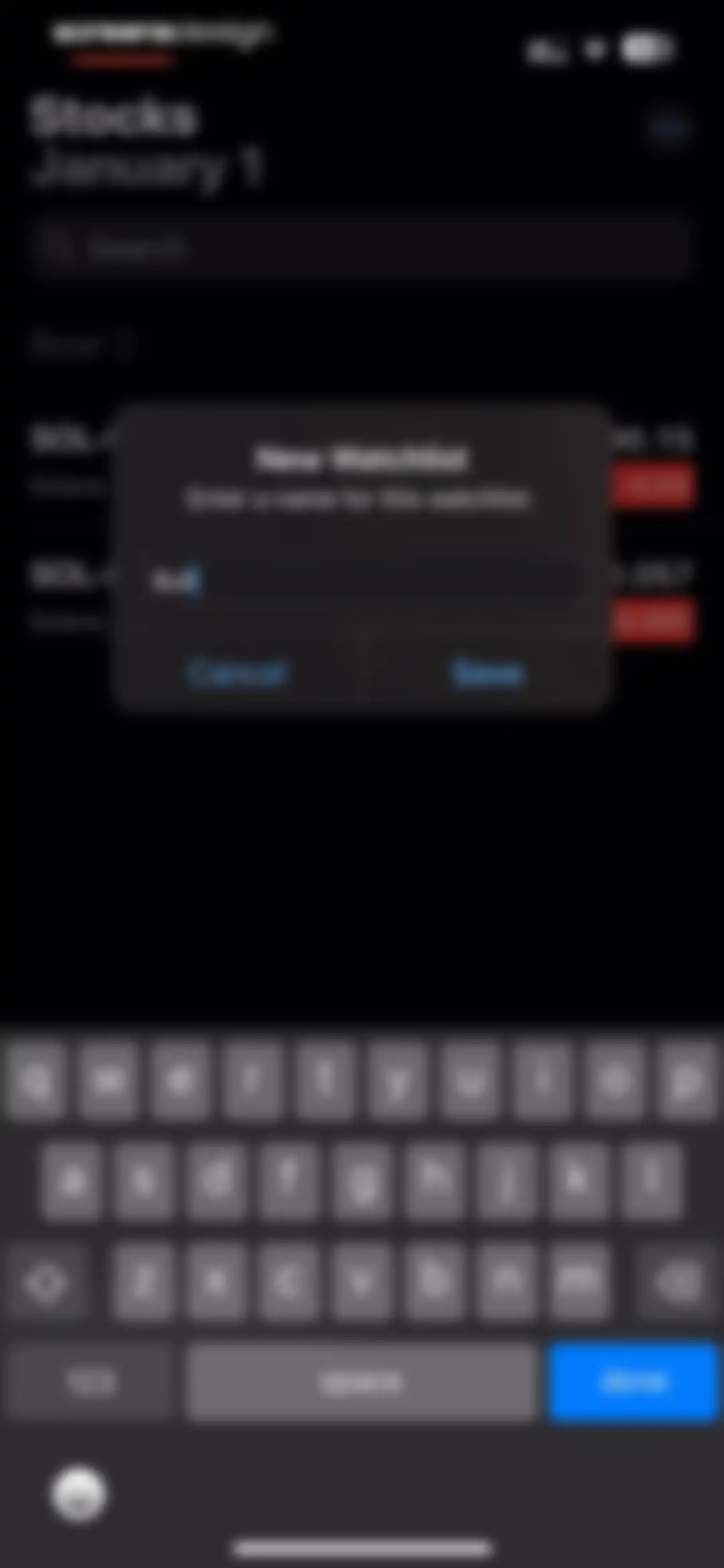Stocks screen 43