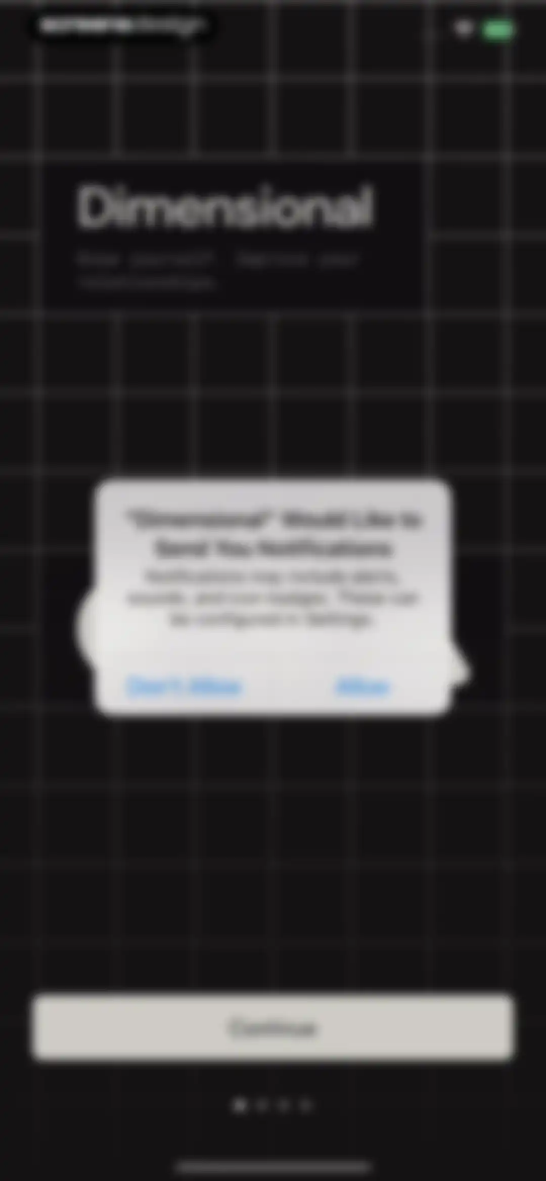 Dimensional: Personality Test screen 2