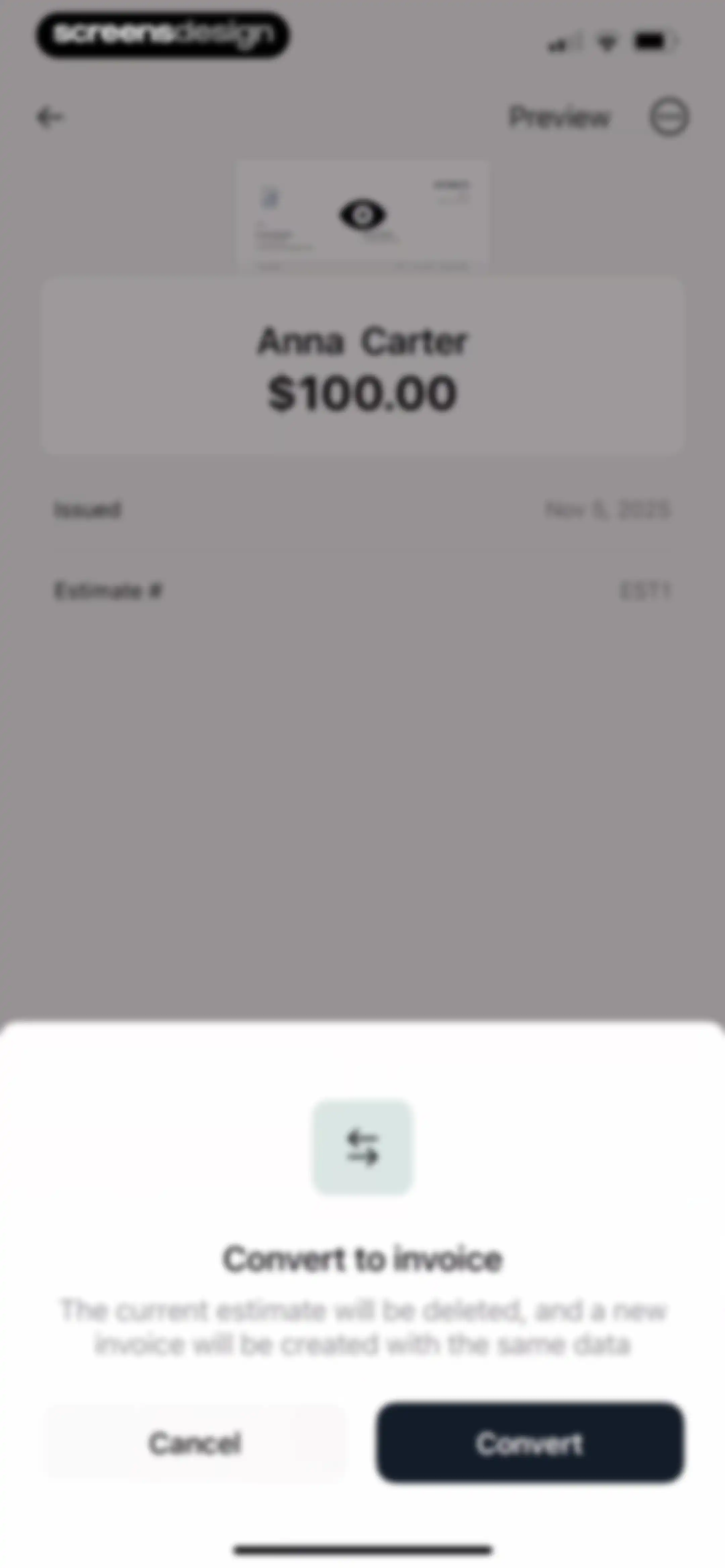 Invoice Maker ▸ Estimate App screen 50