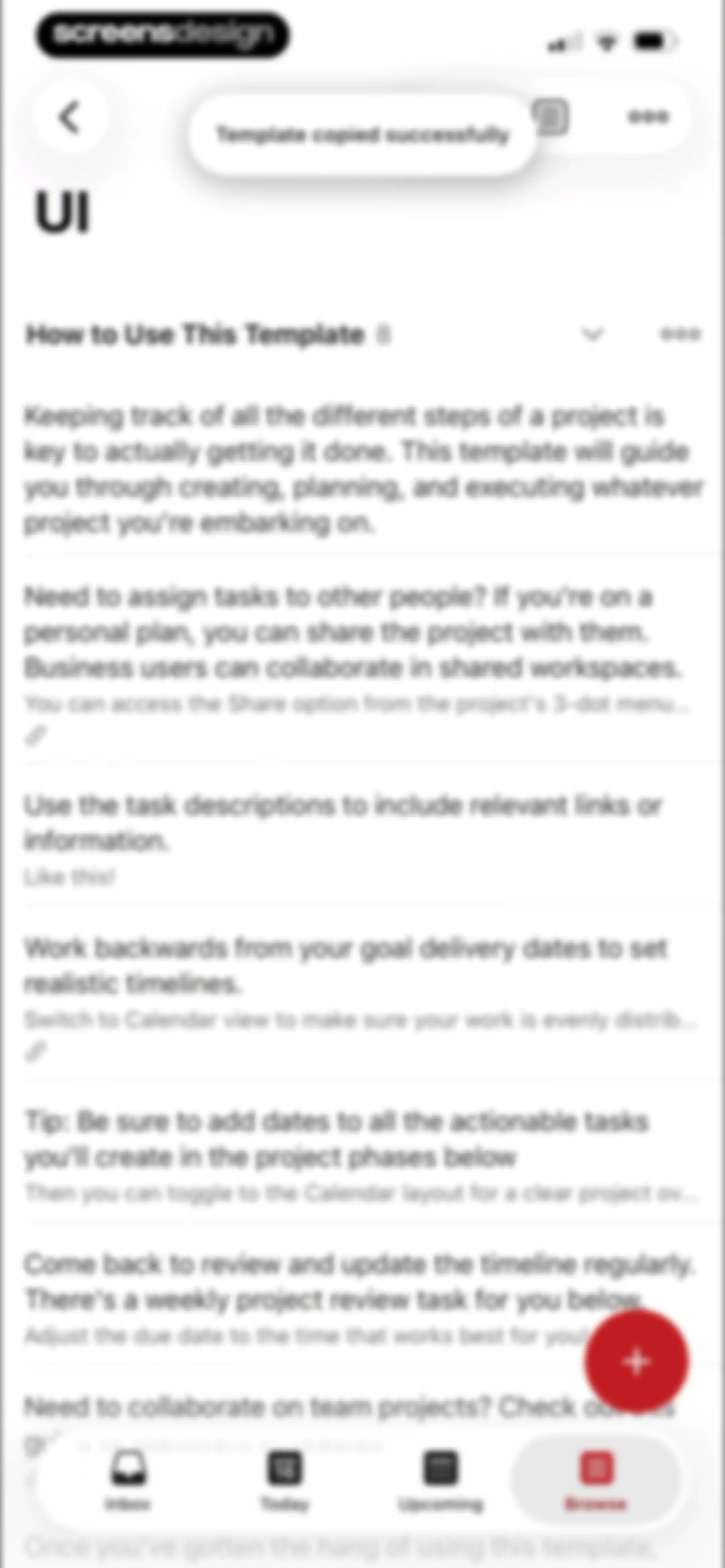 Todoist: To Do List & Calendar screen 163