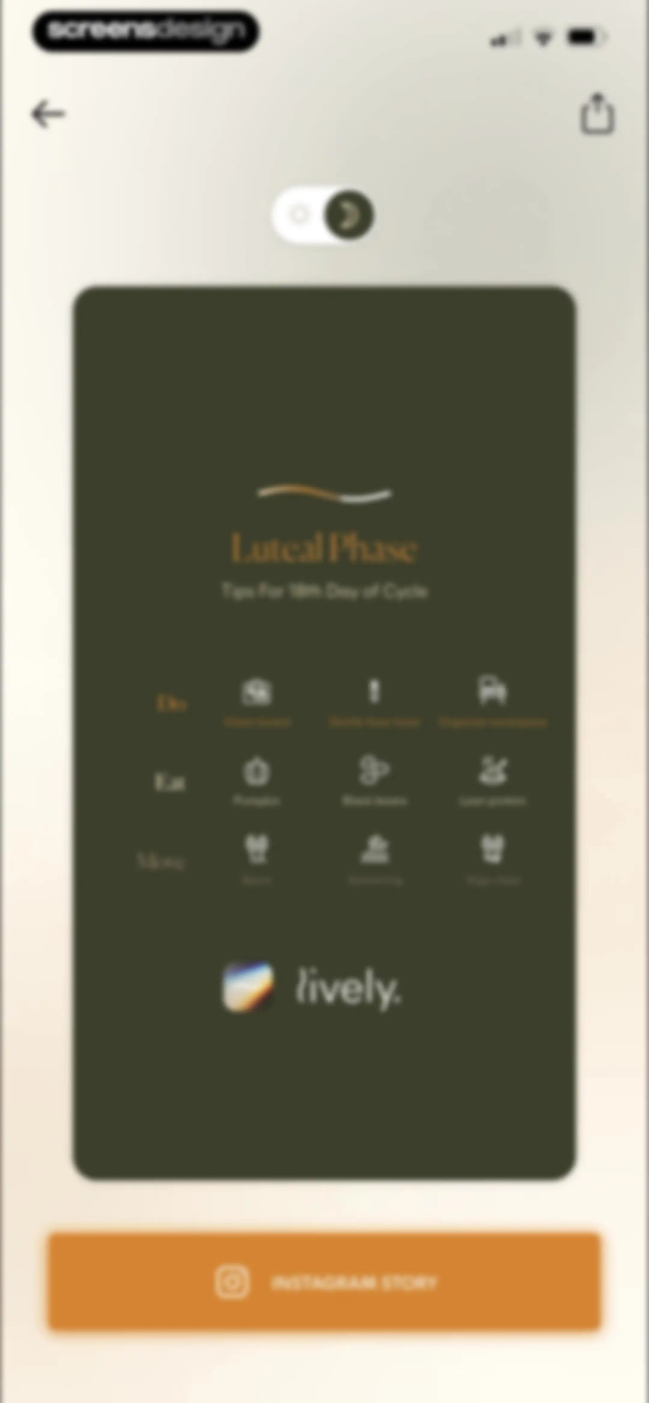 Lively - Period Tracker, Cycle screen 54