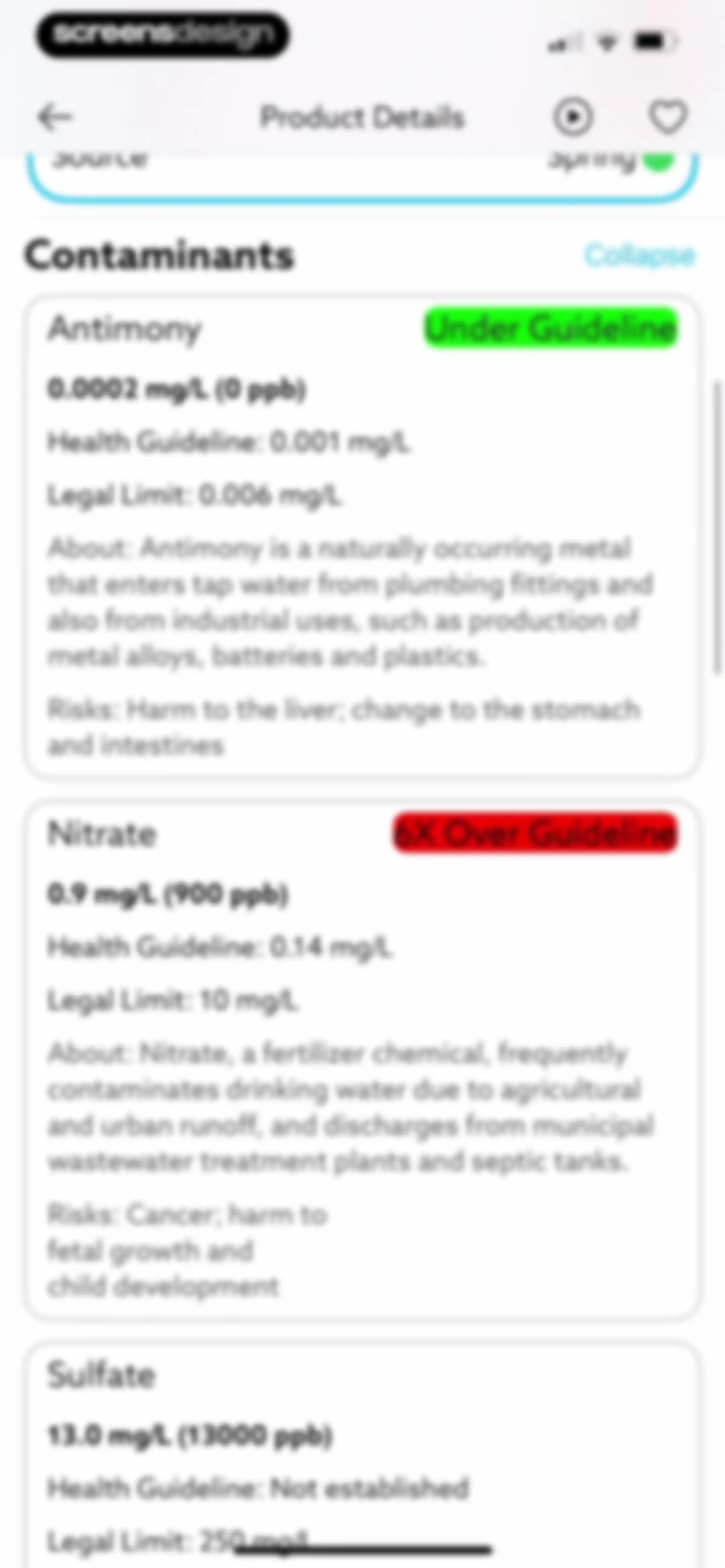 H20Score - Water Rankings screen 17