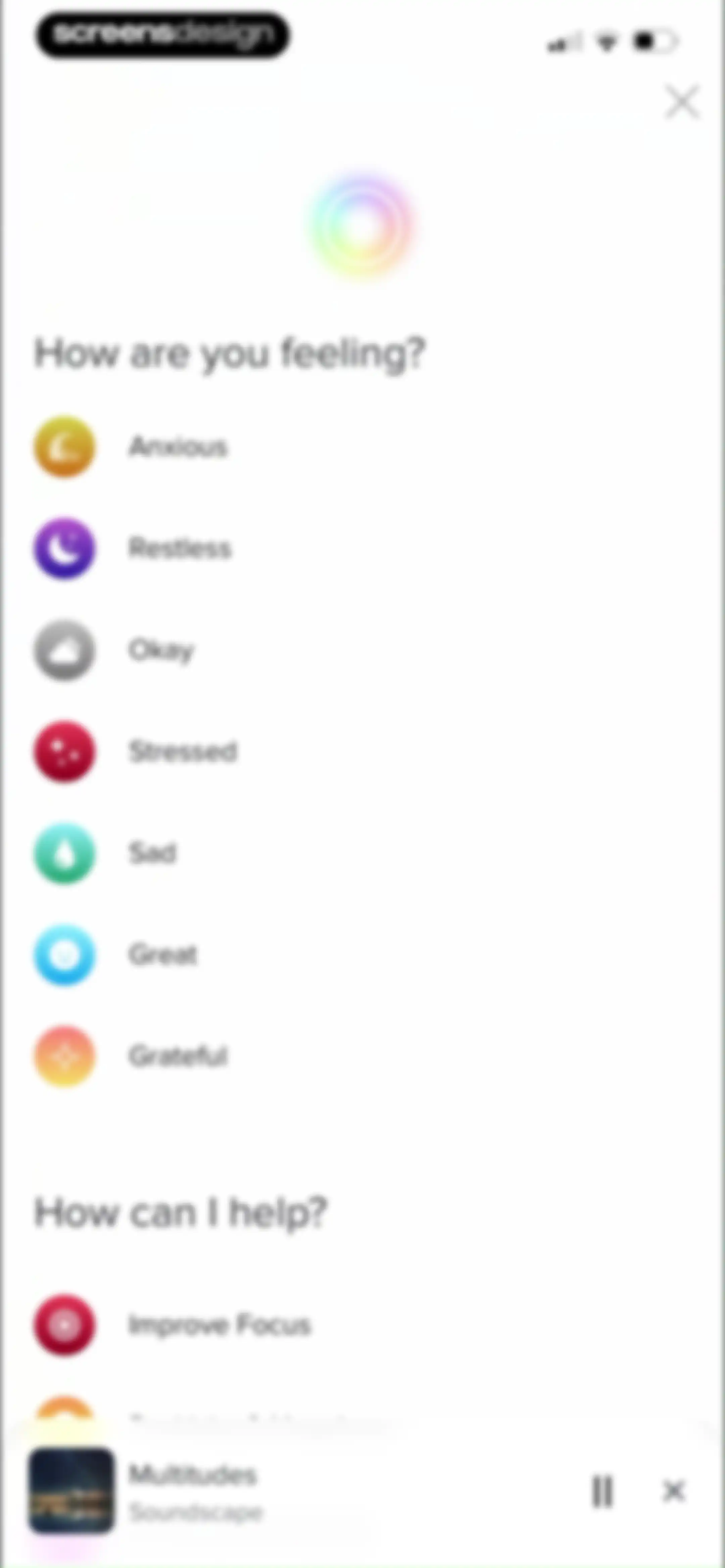 Aura: Meditation & Sleep, CBT screen 71