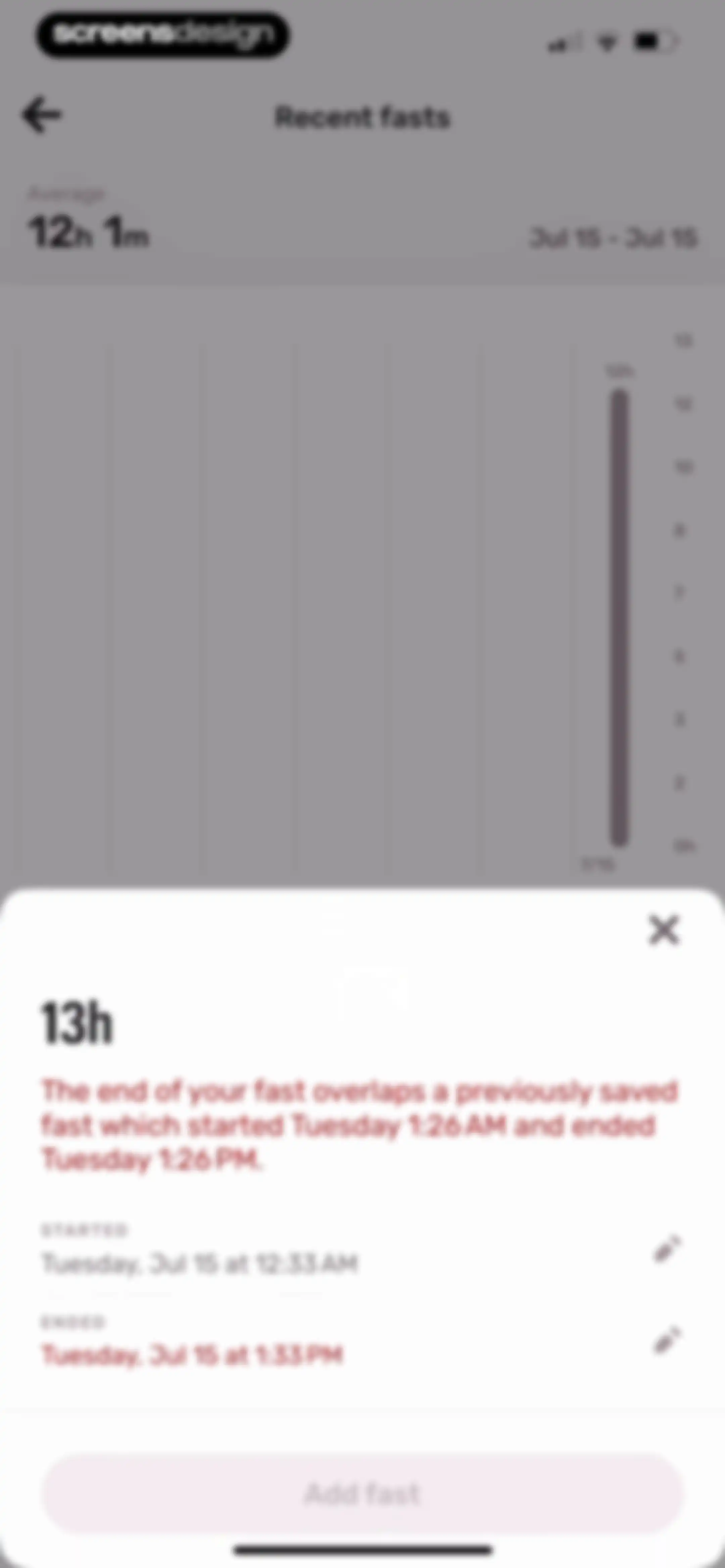 Zero: Fasting & Food Tracker screen 130