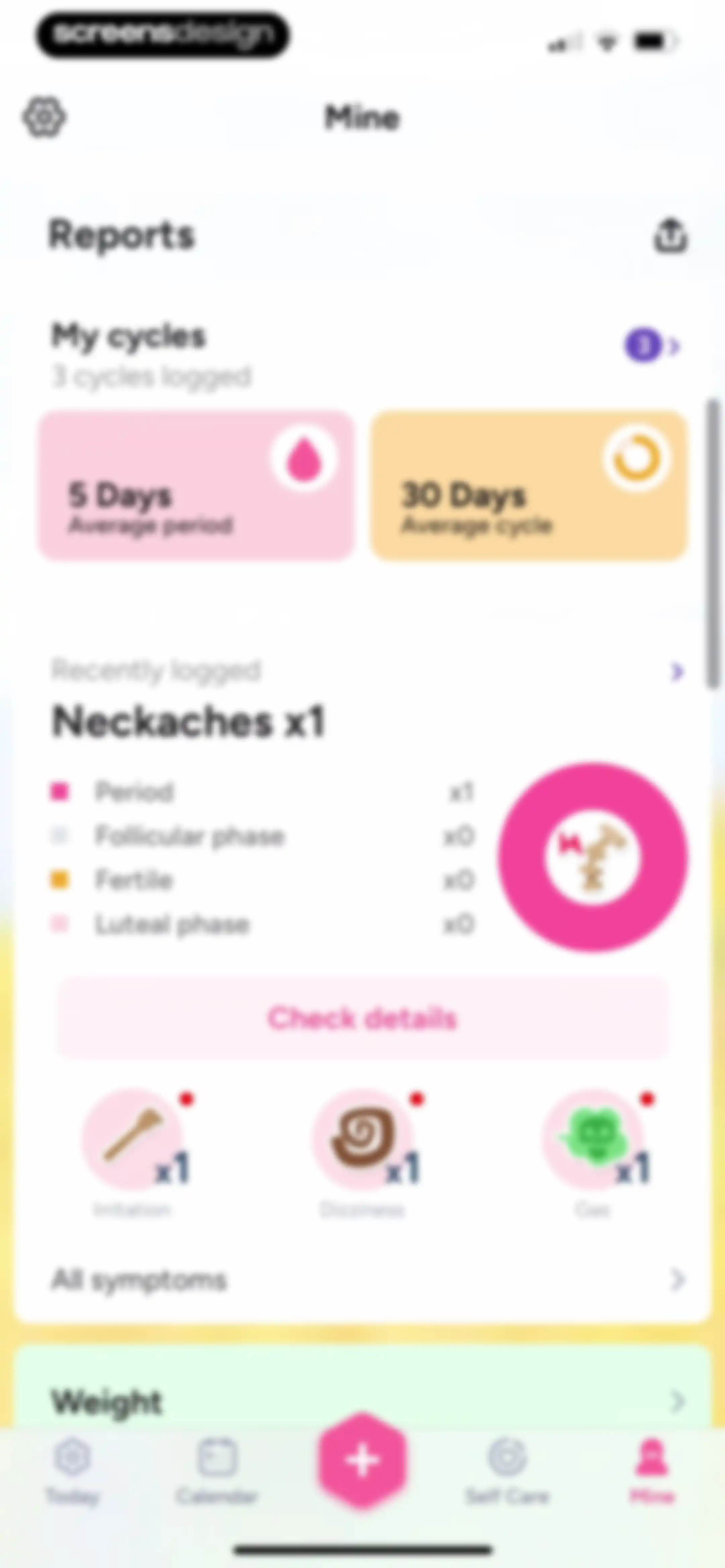 Period Tracker Period Calendar screen 197