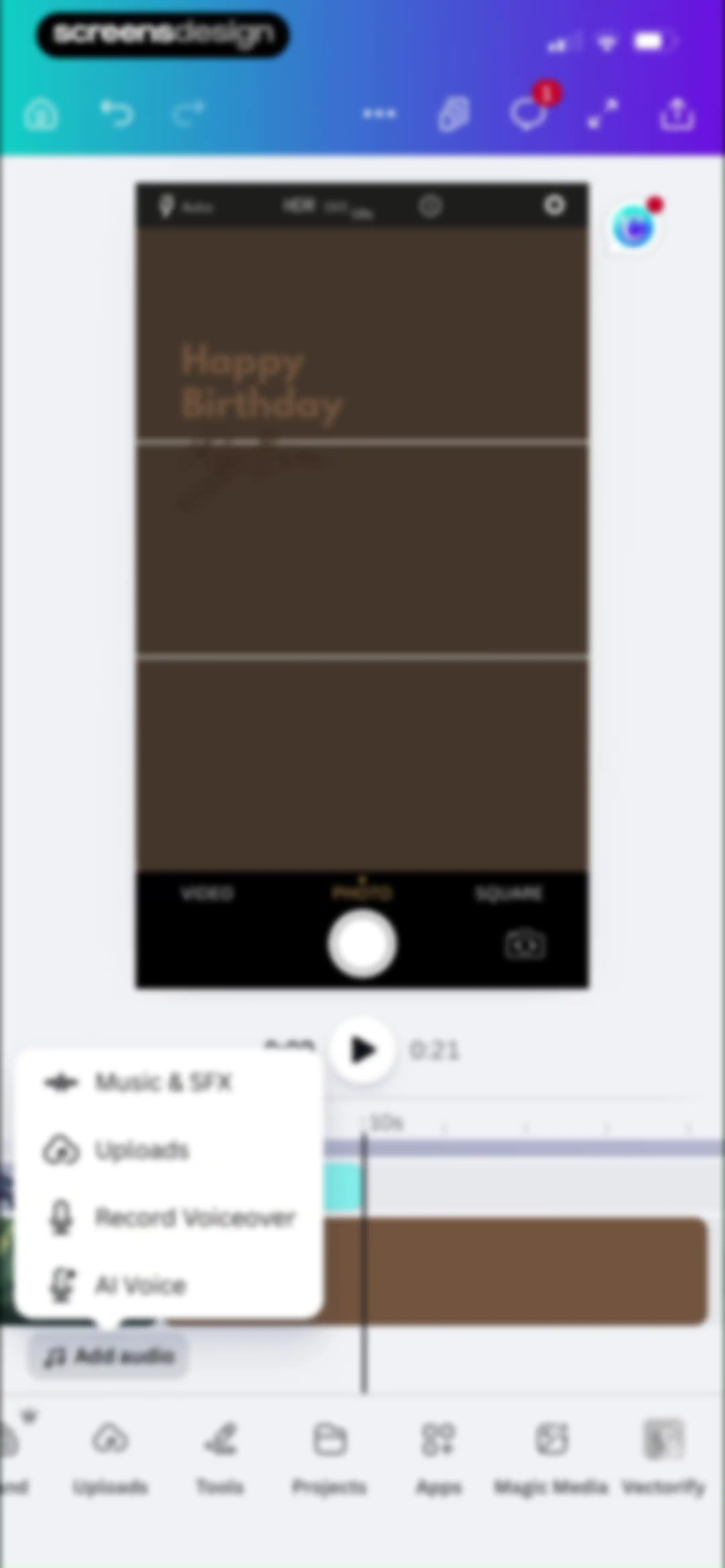 Canva: AI Video & Photo Editor screen 96