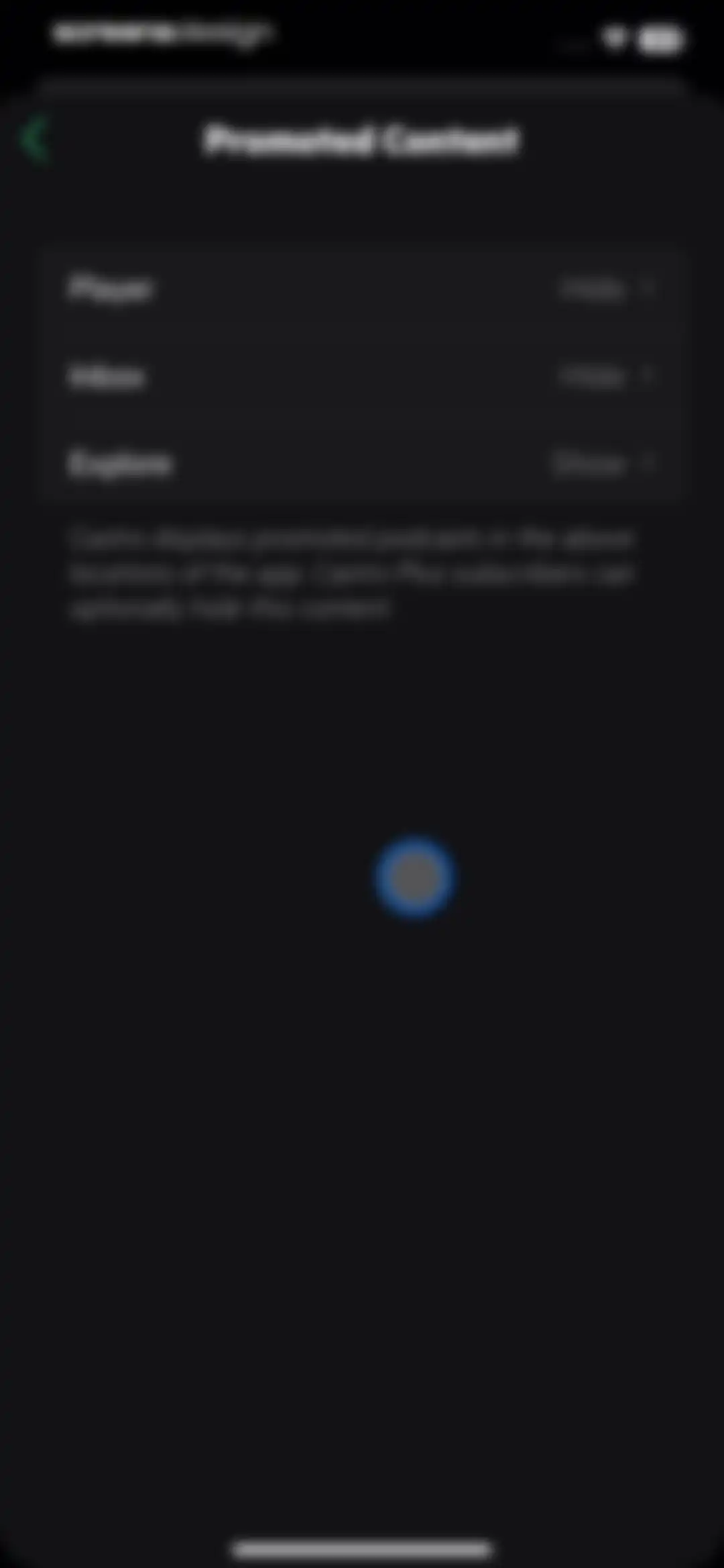 Castro: Podcast App & Player screen 102