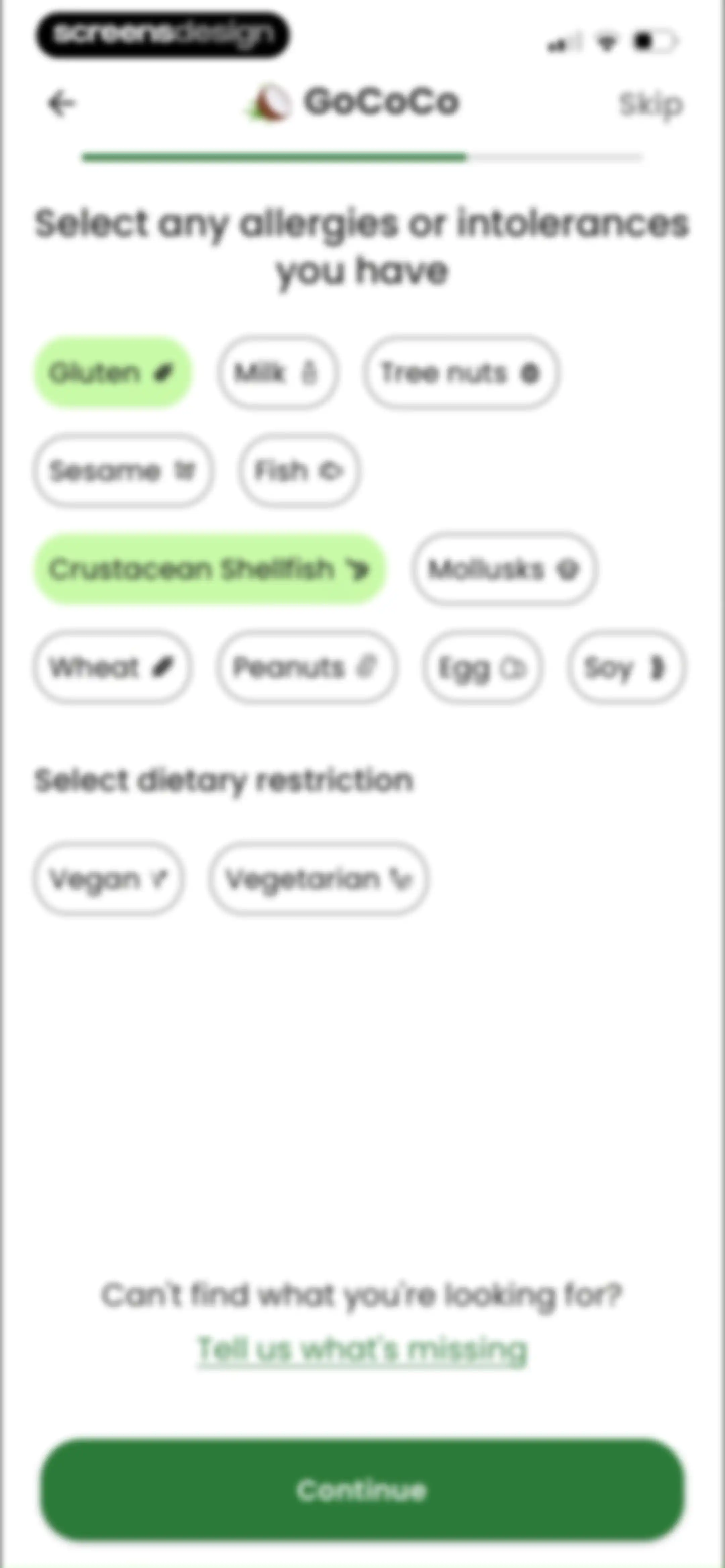 Diabetes food tracker - Gococo screen 30