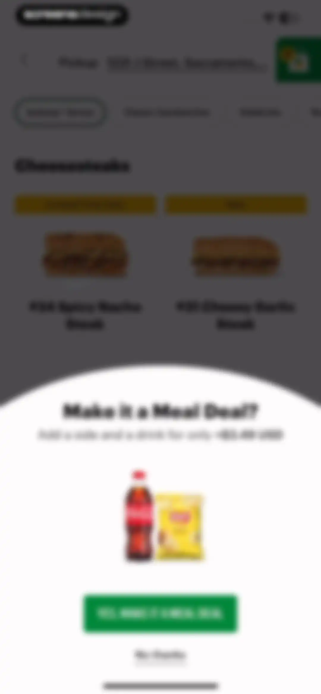 Subway® screen 34