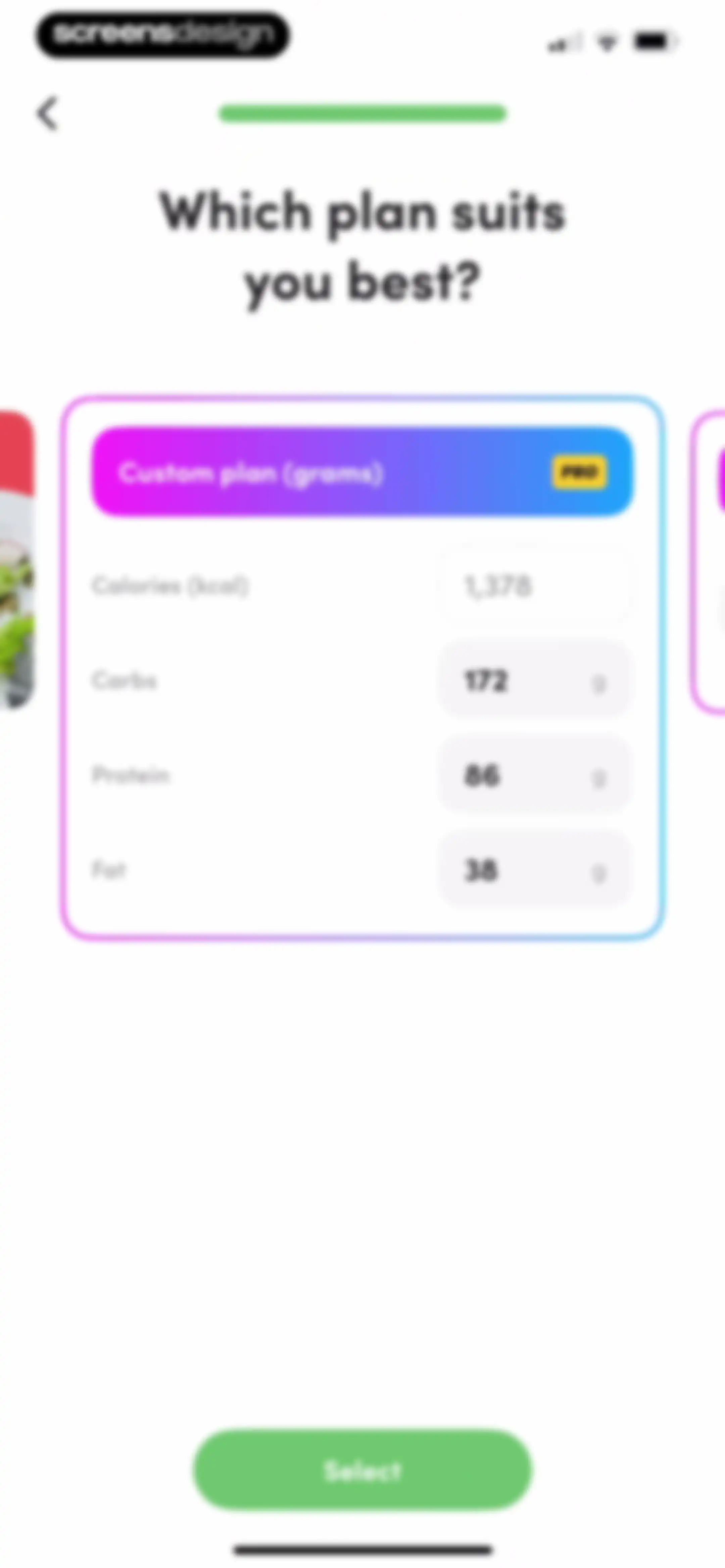 Calories and nutrition tracker screen 26