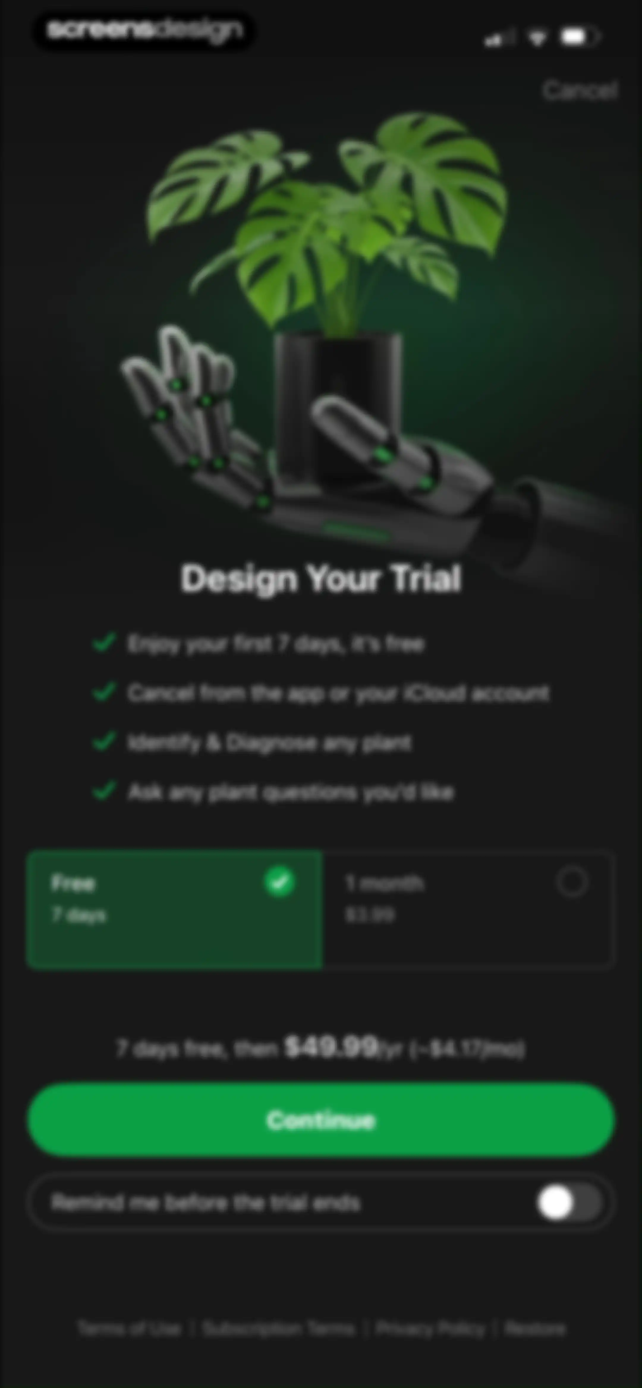 PlantAI: Identifier & Diagnose screen 14