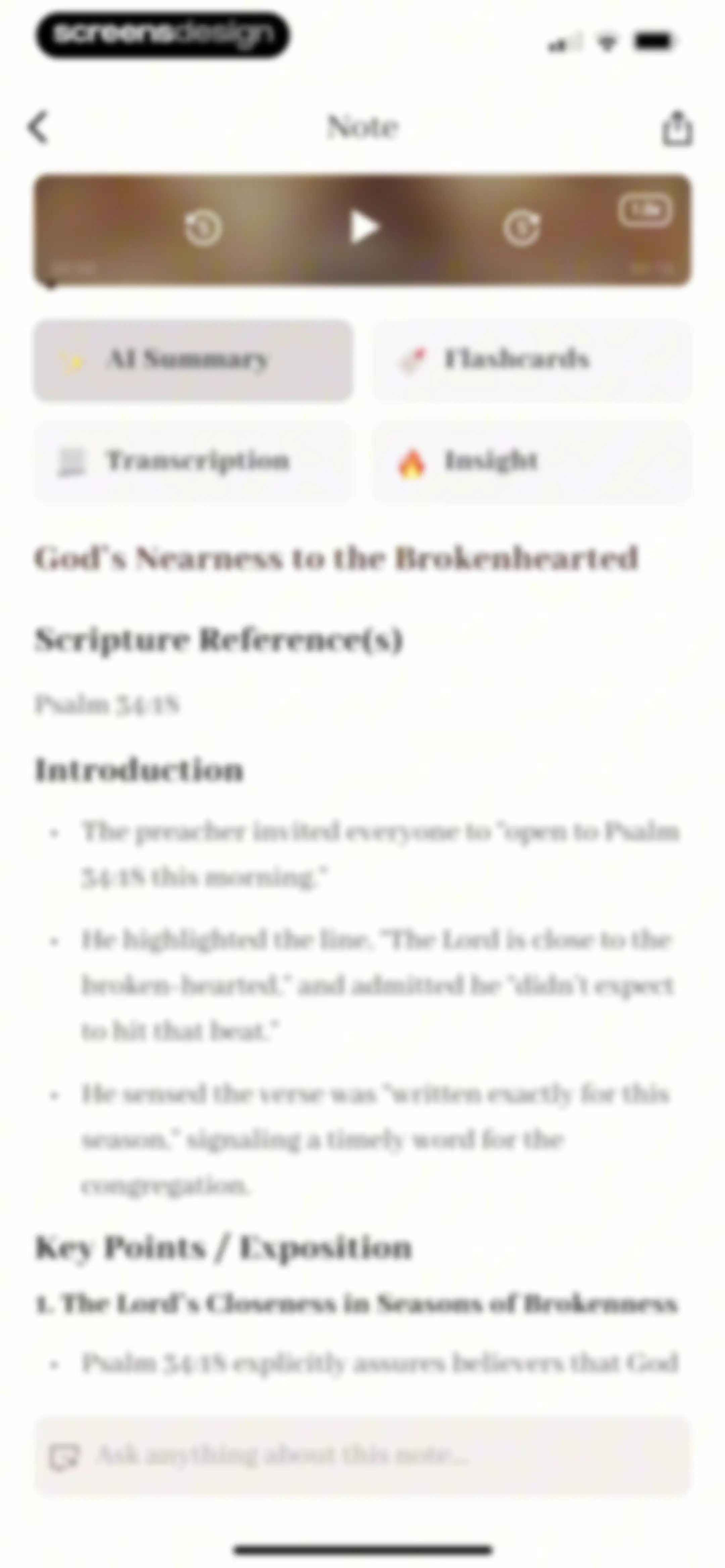 Bible Note: Sermon Notes screen 26