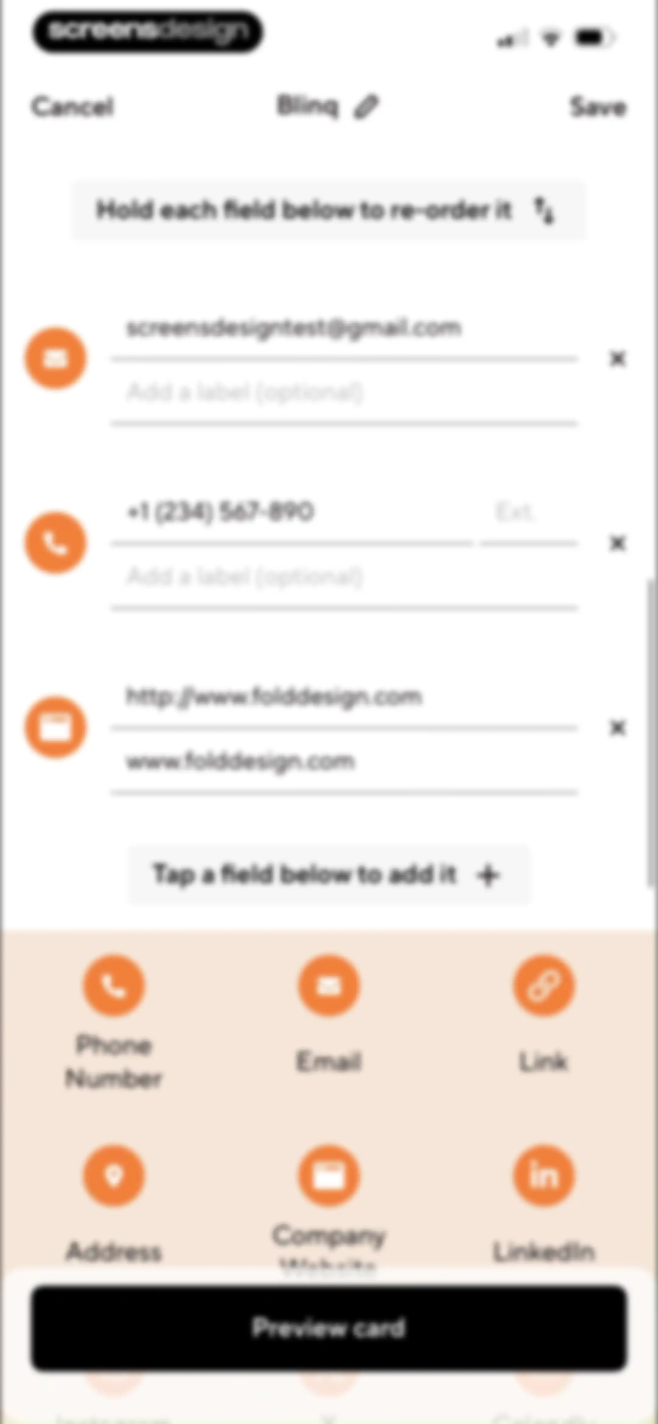 Blinq: Digital Business Card screen 46