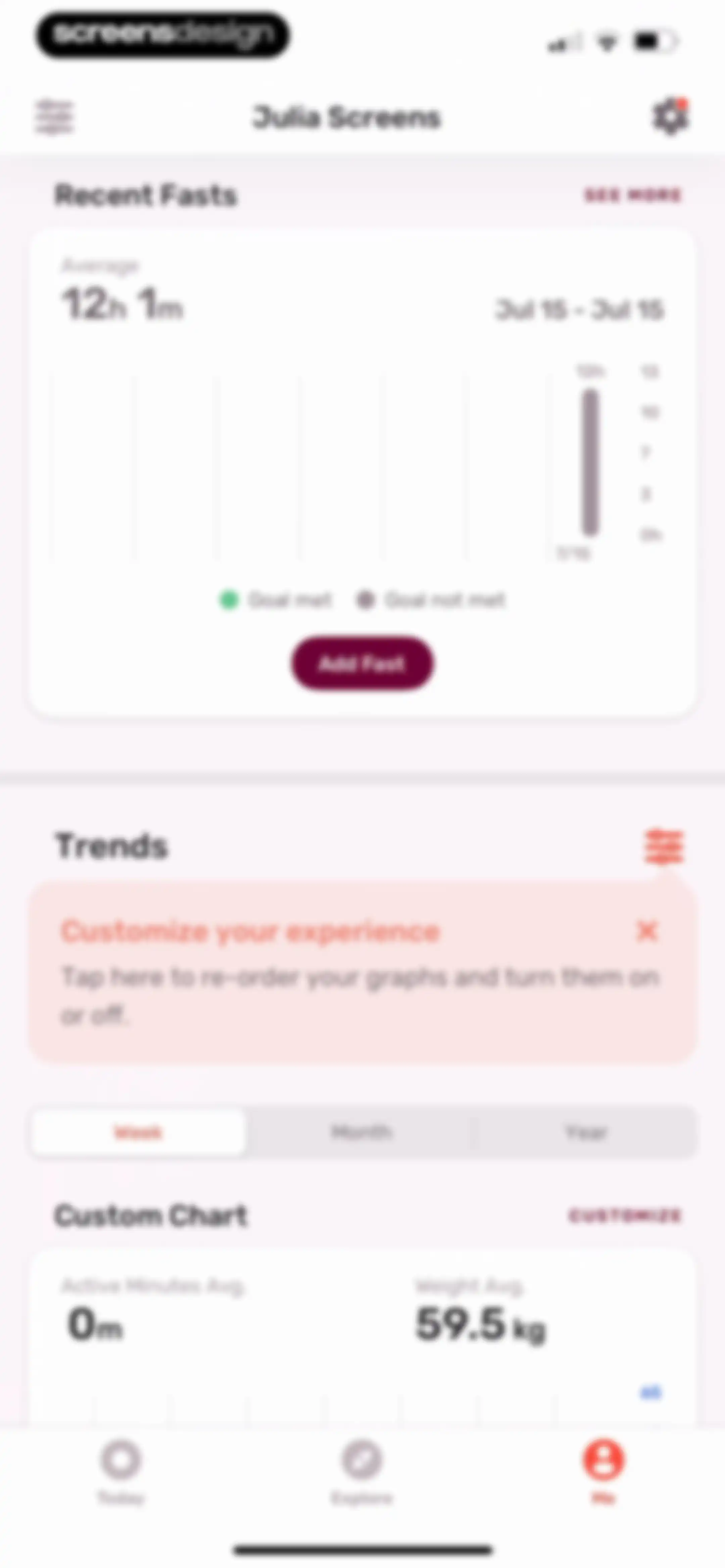 Zero: Fasting & Food Tracker screen 128