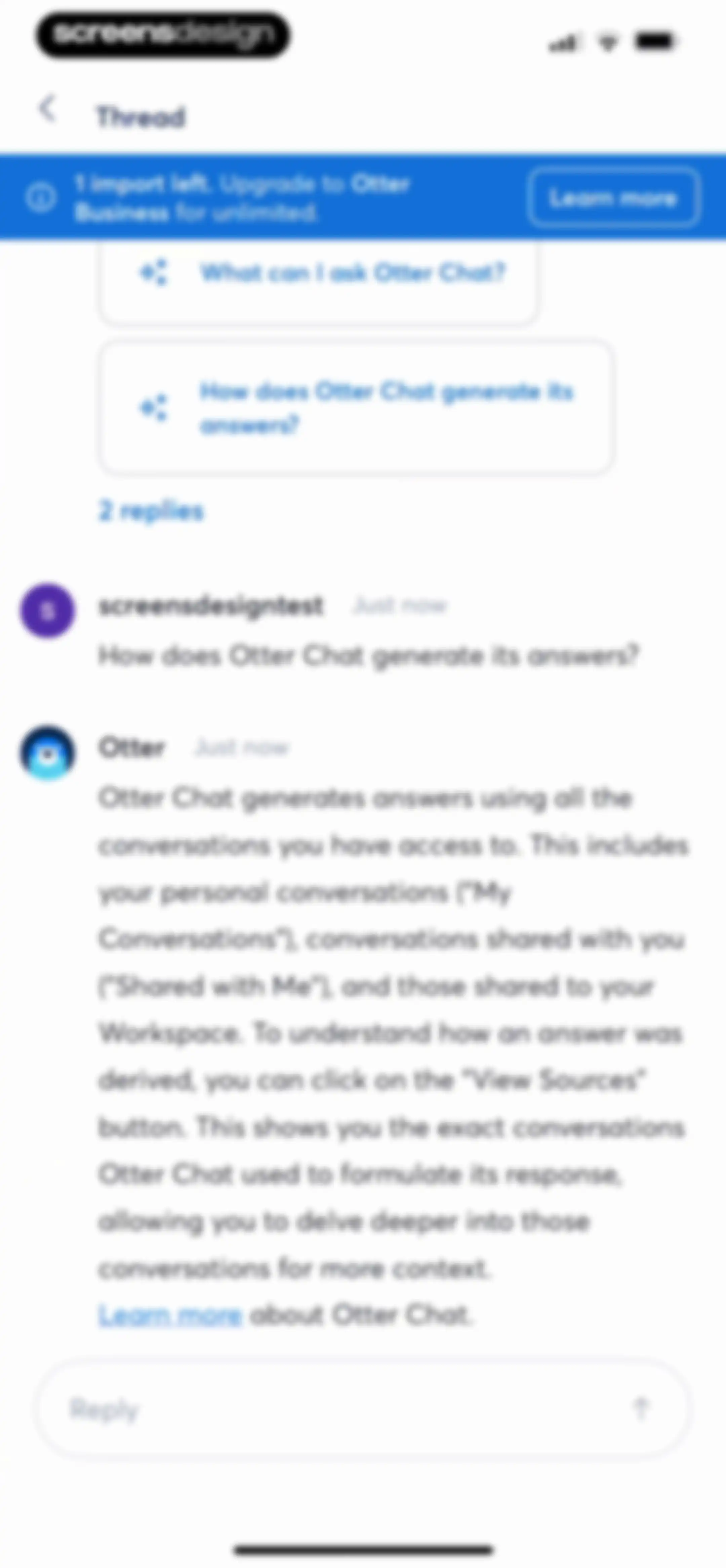 Otter Transcribe Voice Notes screen 118