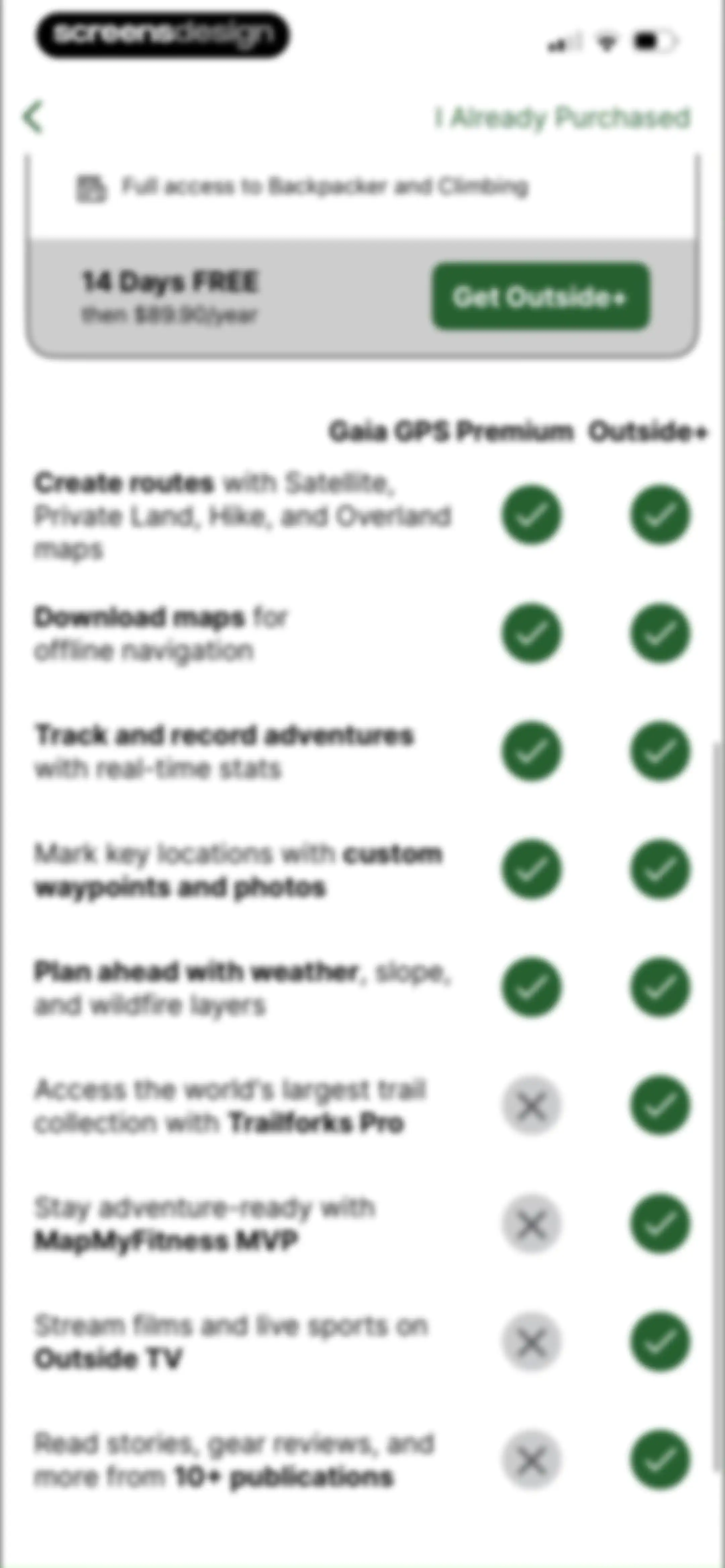 Gaia GPS: Mobile Trail Maps screen 16