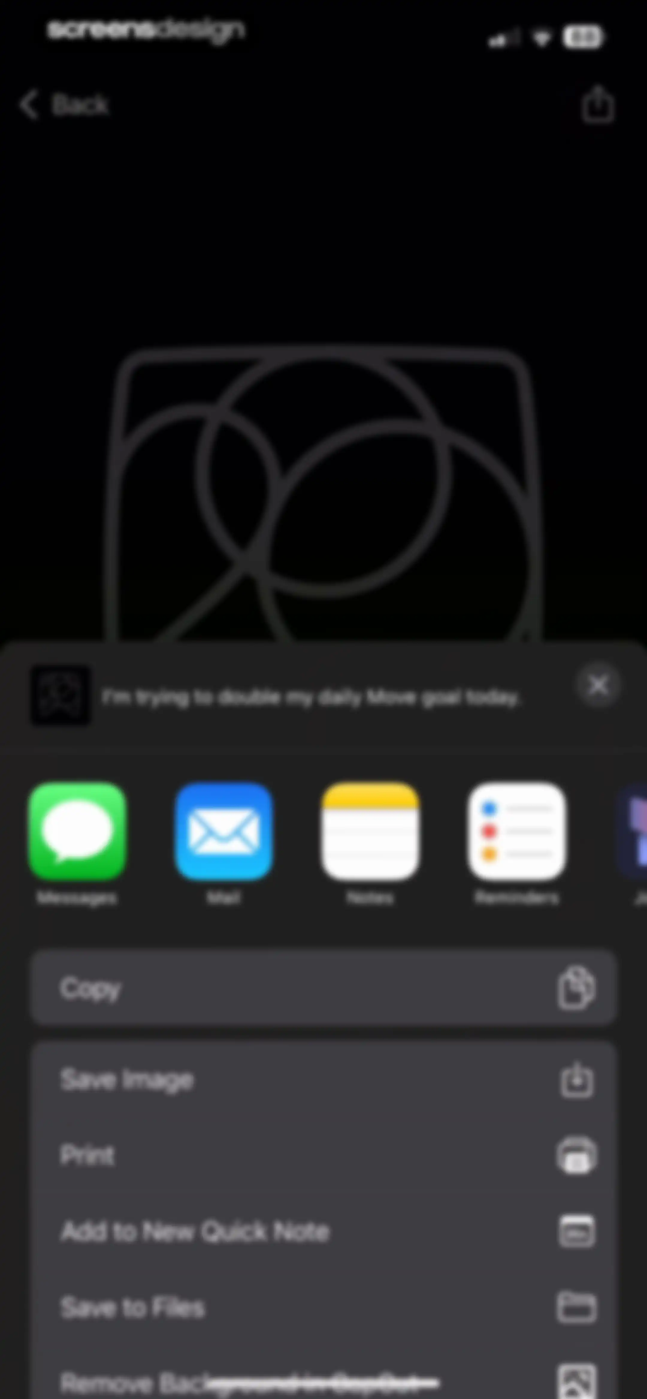 Apple Fitness screen 60