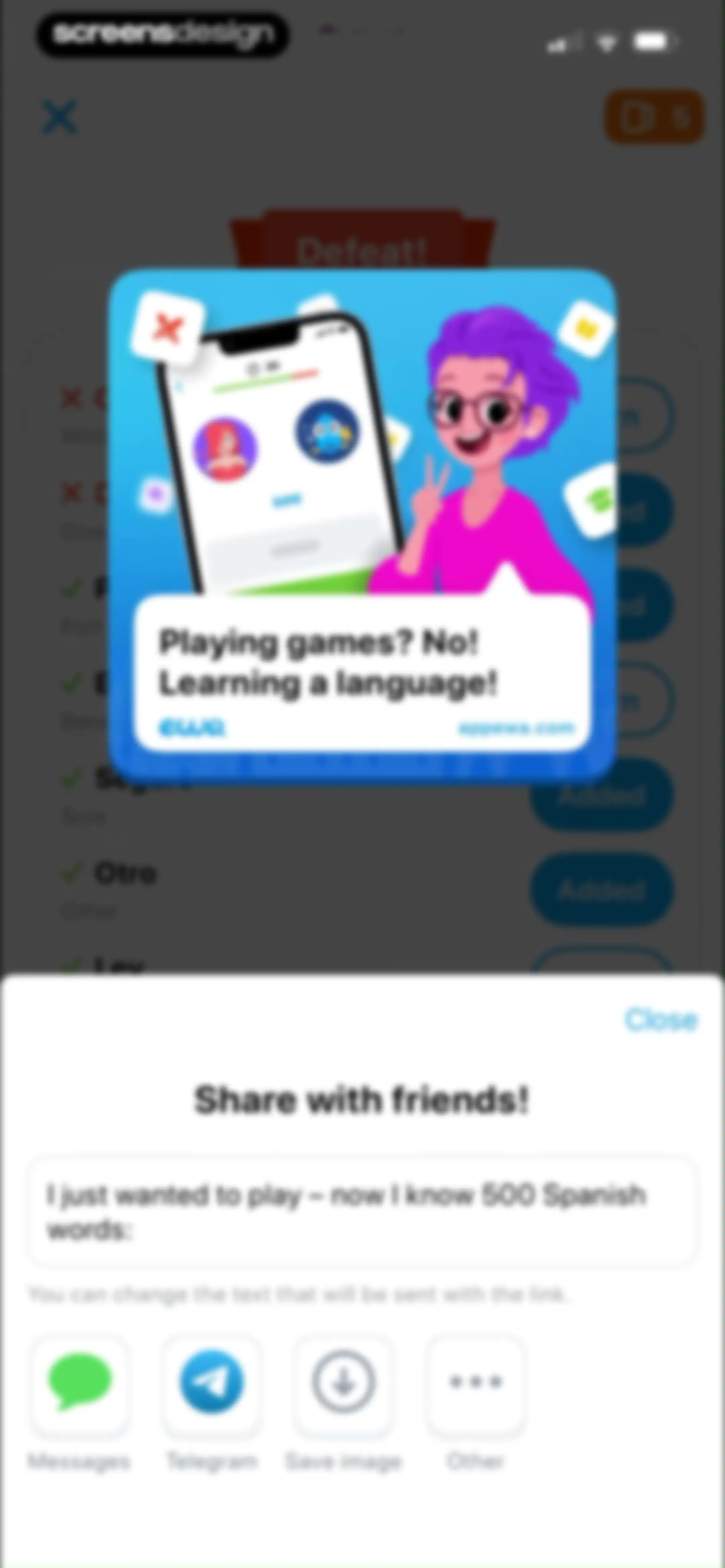 EWA: Learn Languages screen 148