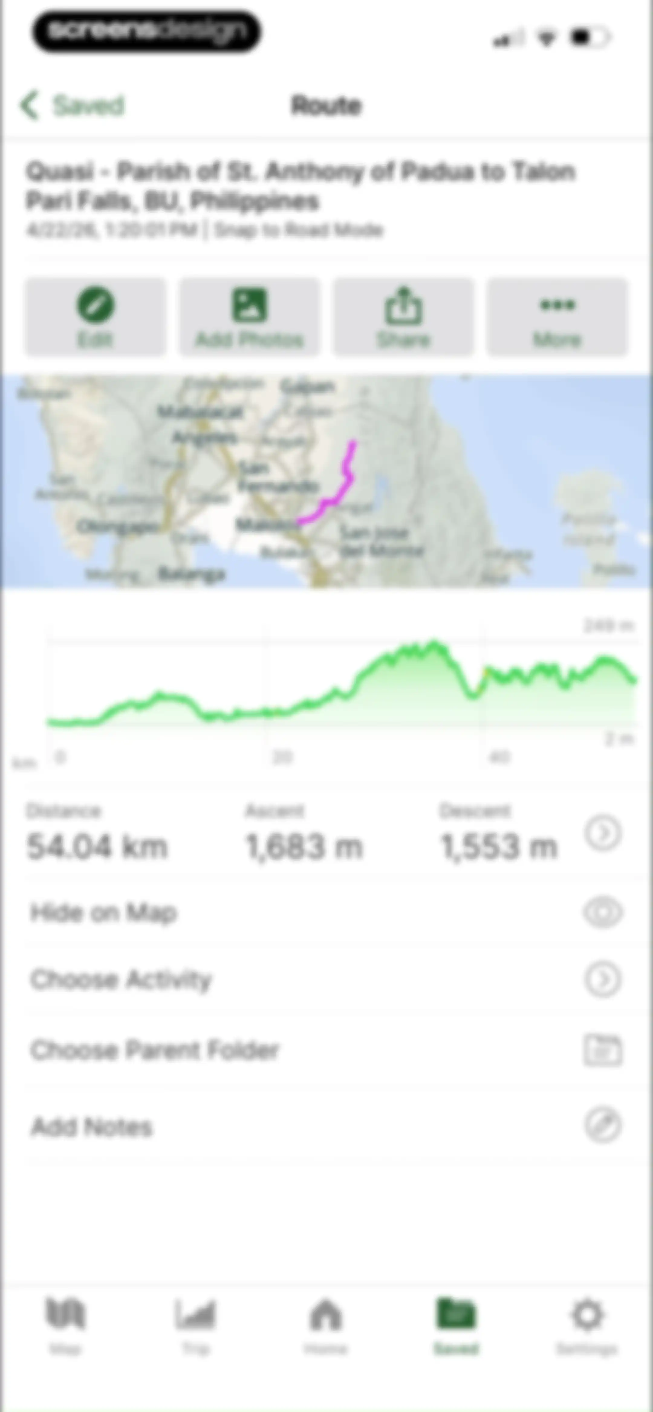 Gaia GPS: Mobile Trail Maps screen 108