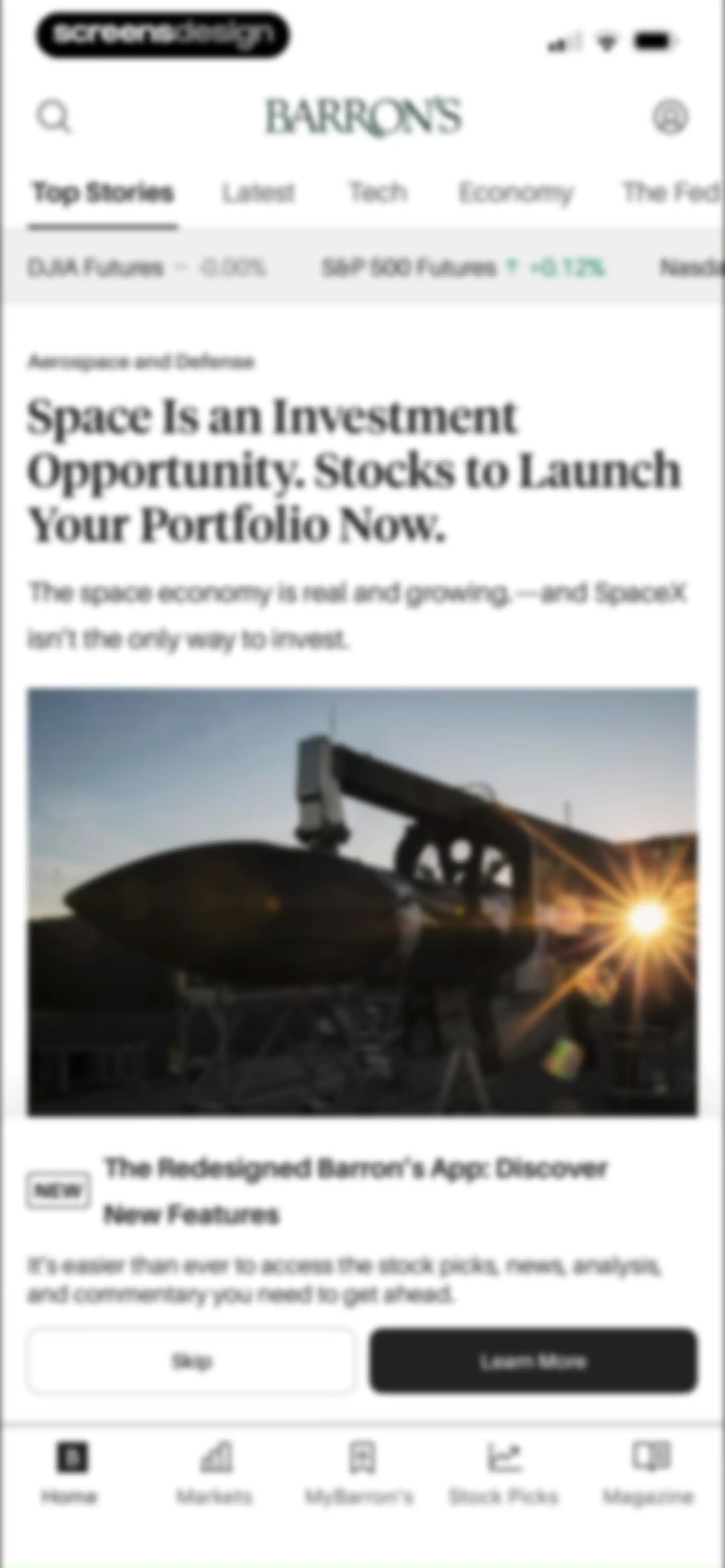 Barron’s - Investing Insights screen 4