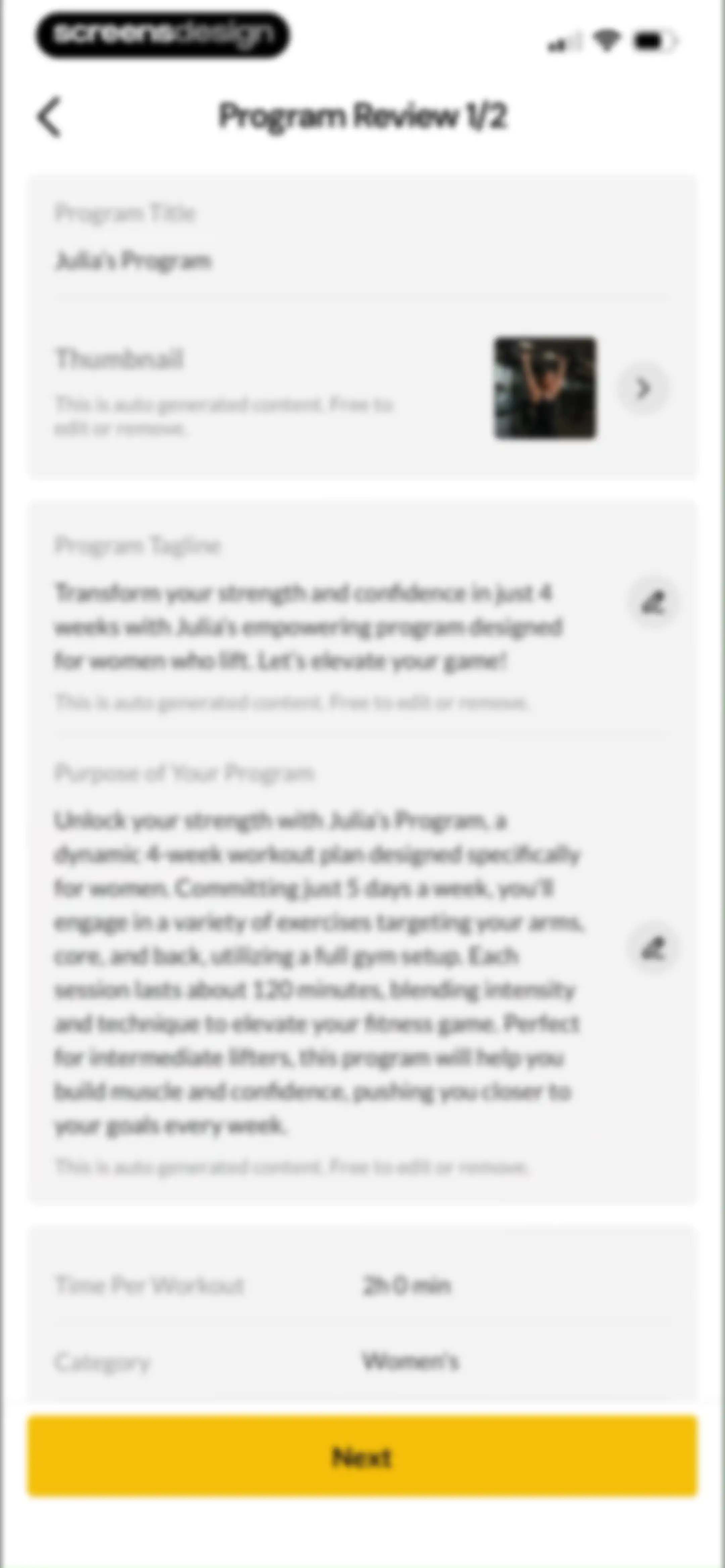 Boostcamp: Workout Programs screen 125