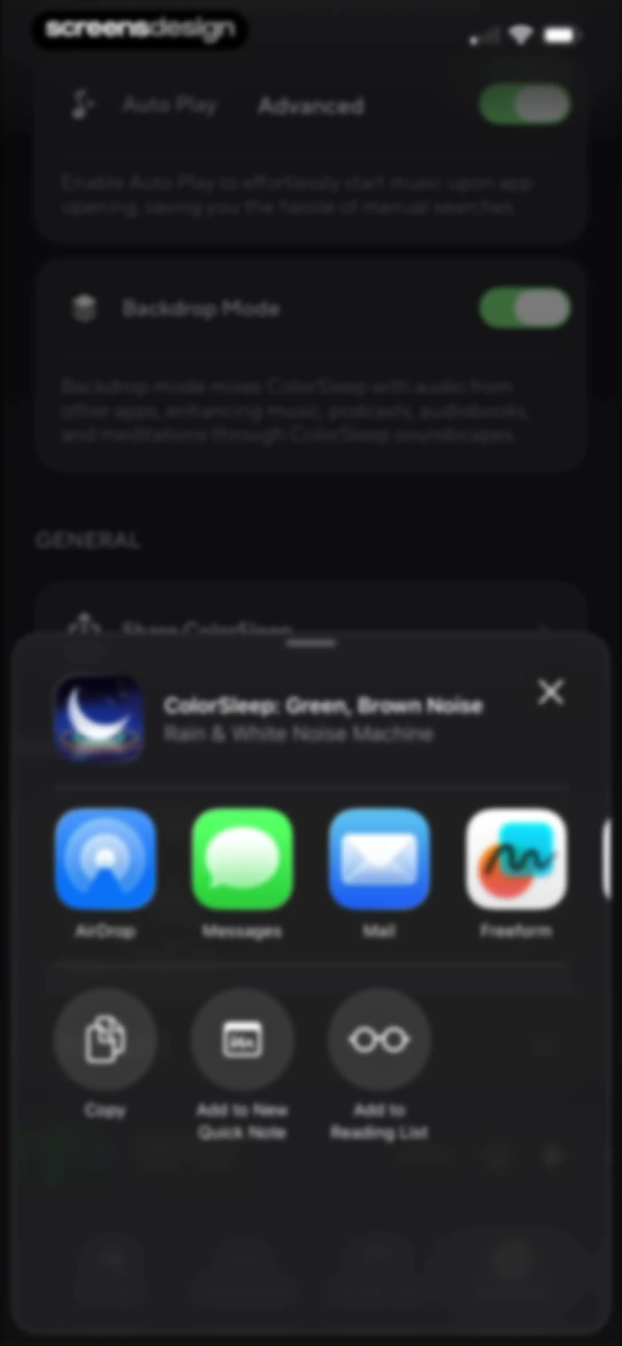 ColorSleep: Green, Brown Noise screen 97