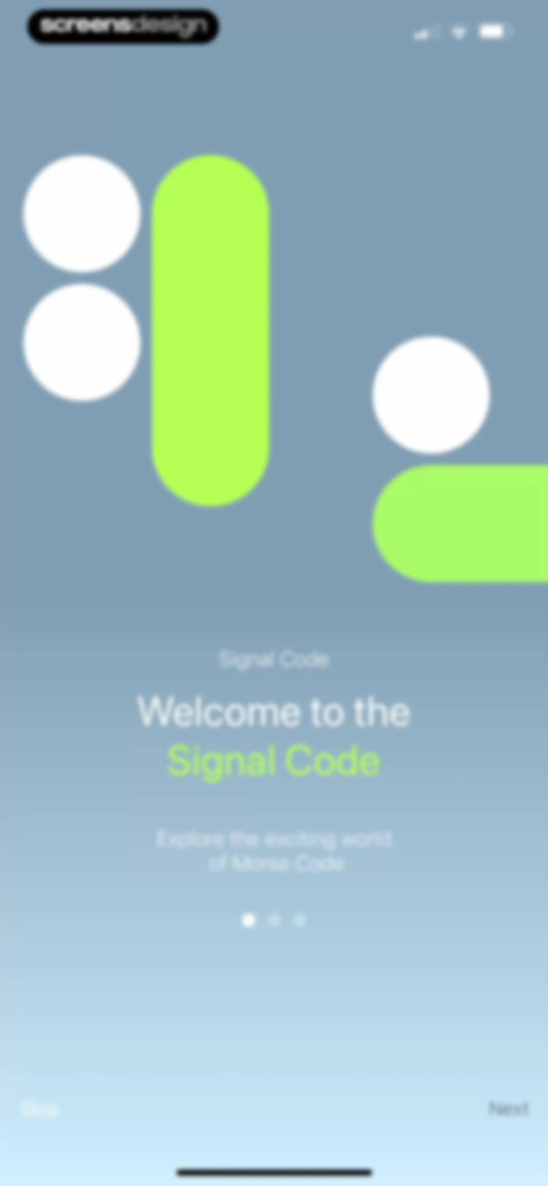 Signal Code screen 1