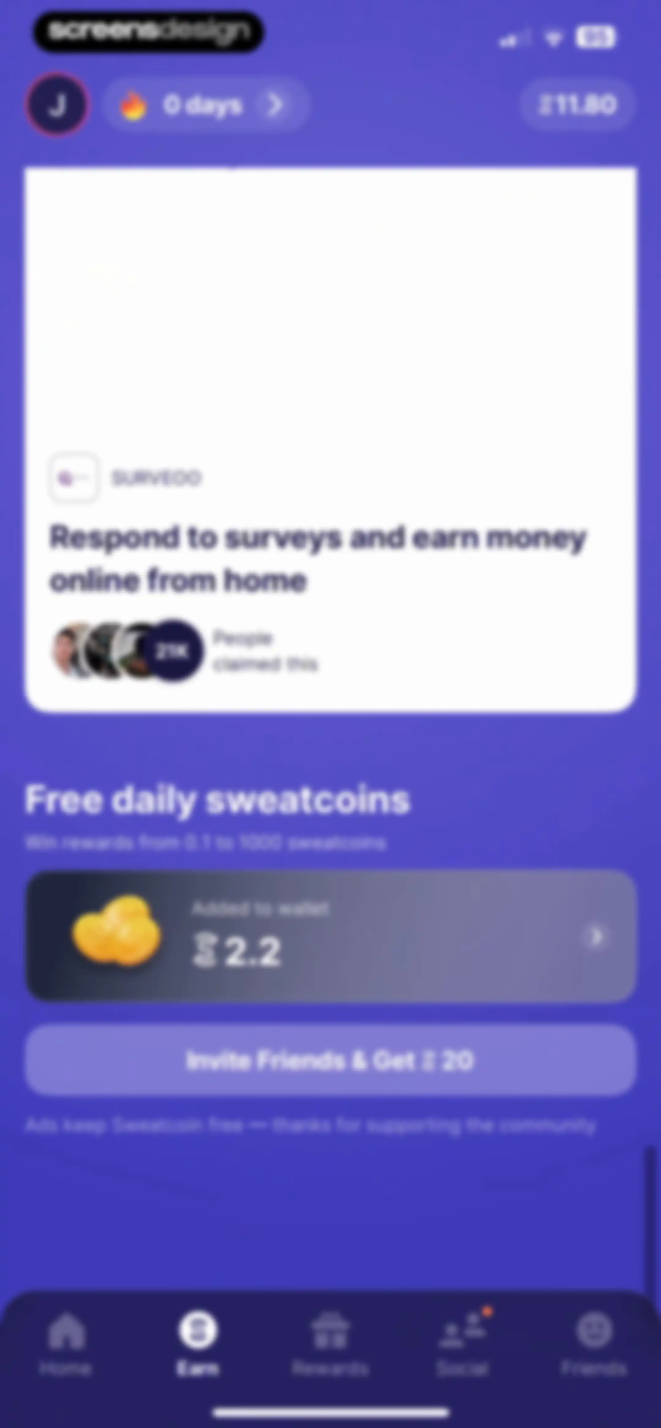 Sweatcoin Walking Step Counter screen 73