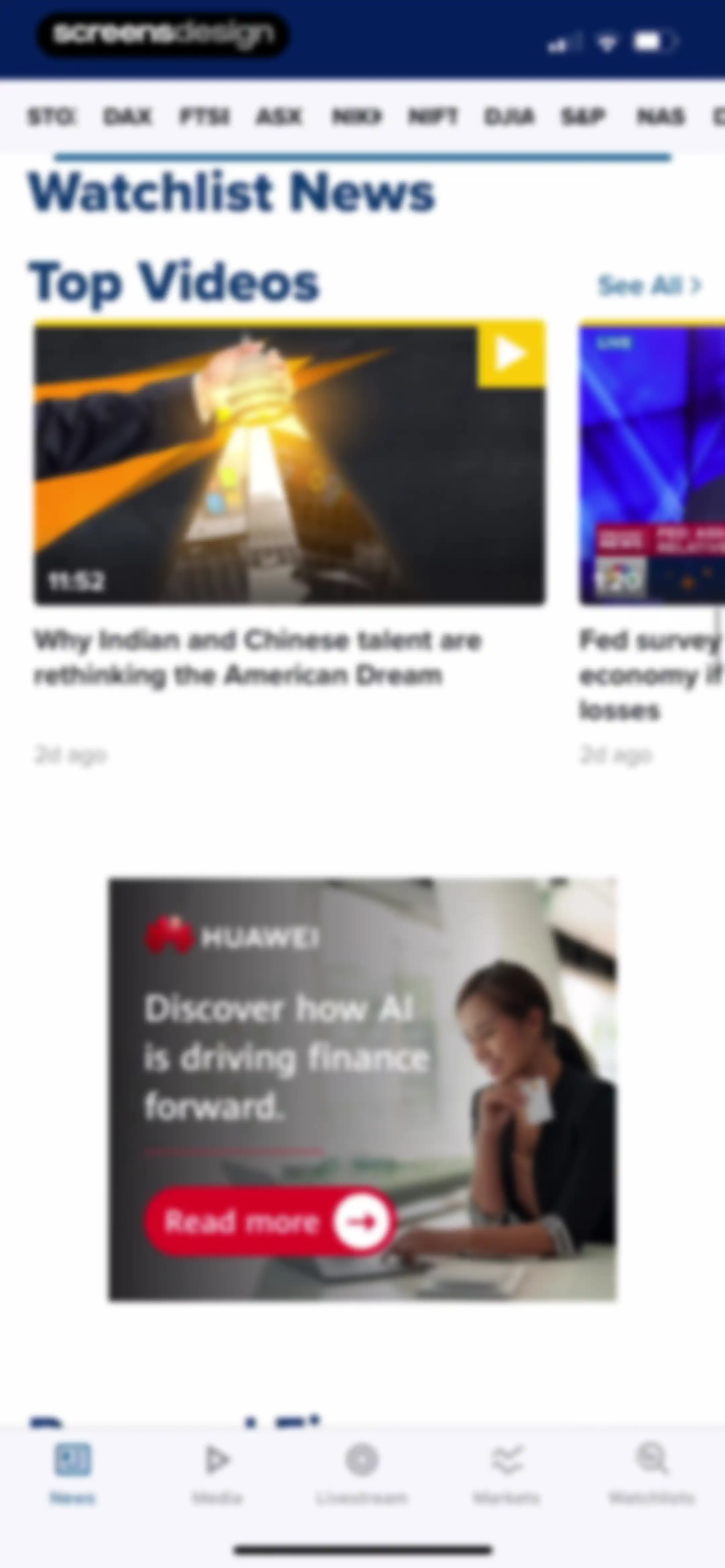 CNBC: Stock Market & Business screen 21