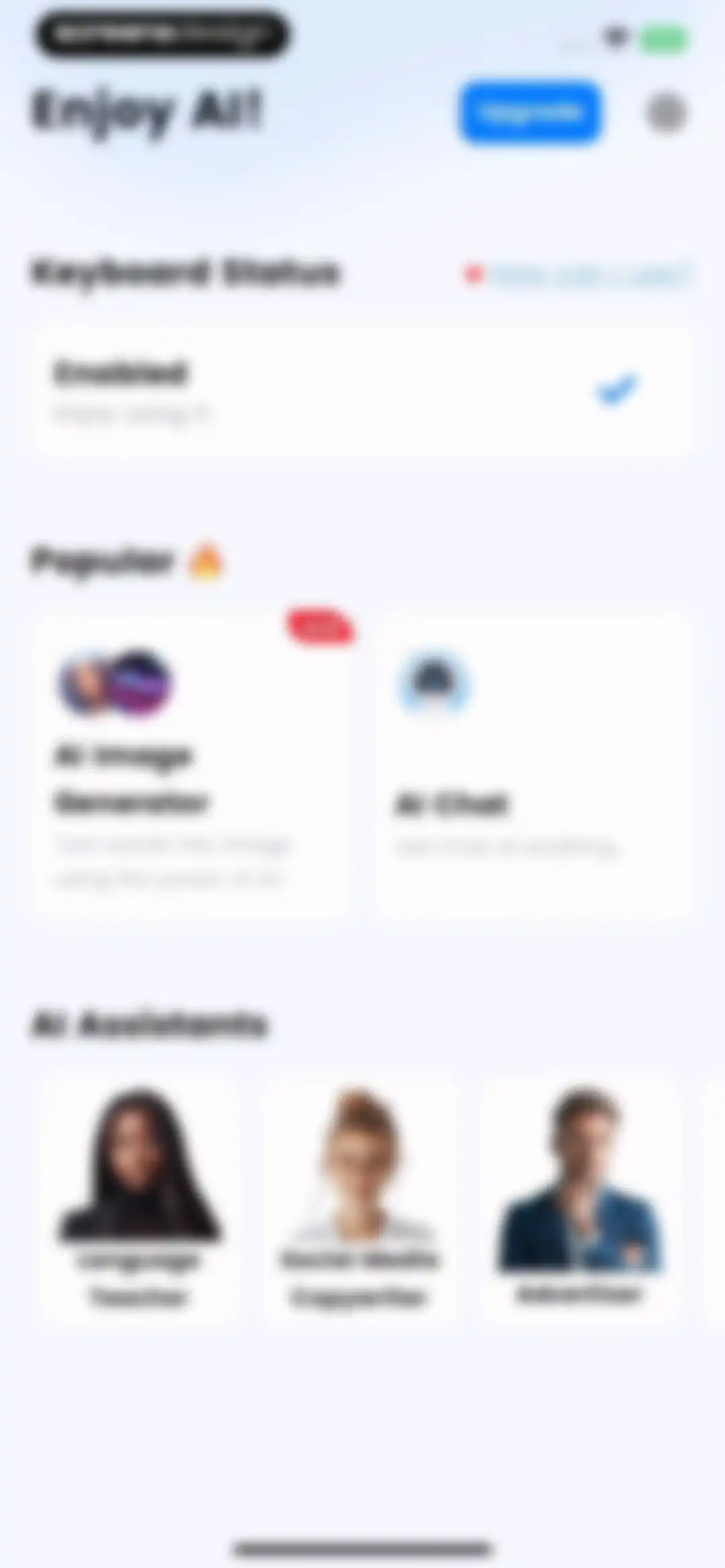 AI Keyboard: Chatbot, Grammar screen 31