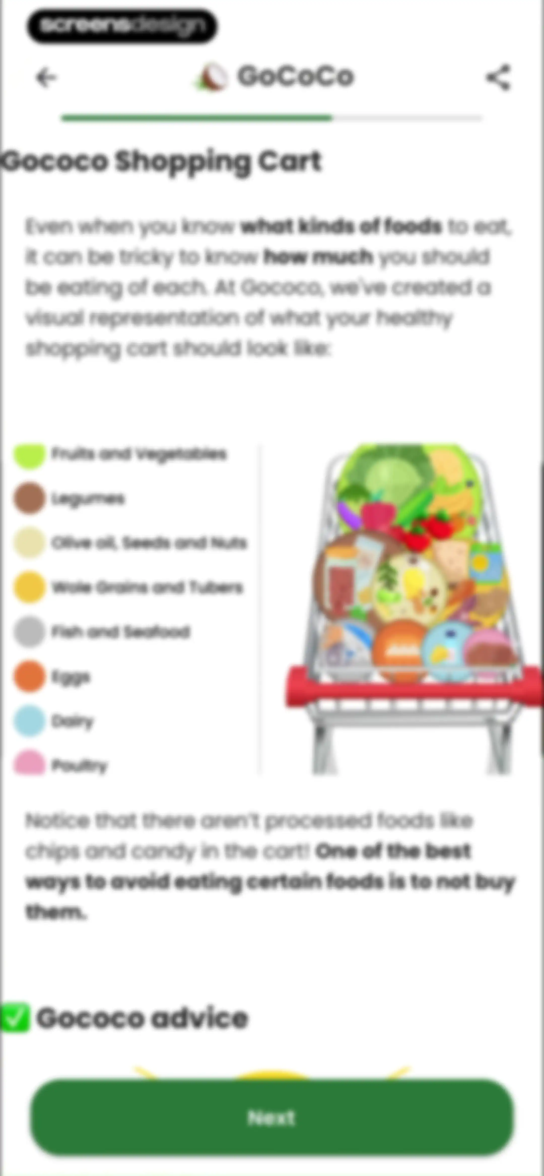 Diabetes food tracker - Gococo screen 129