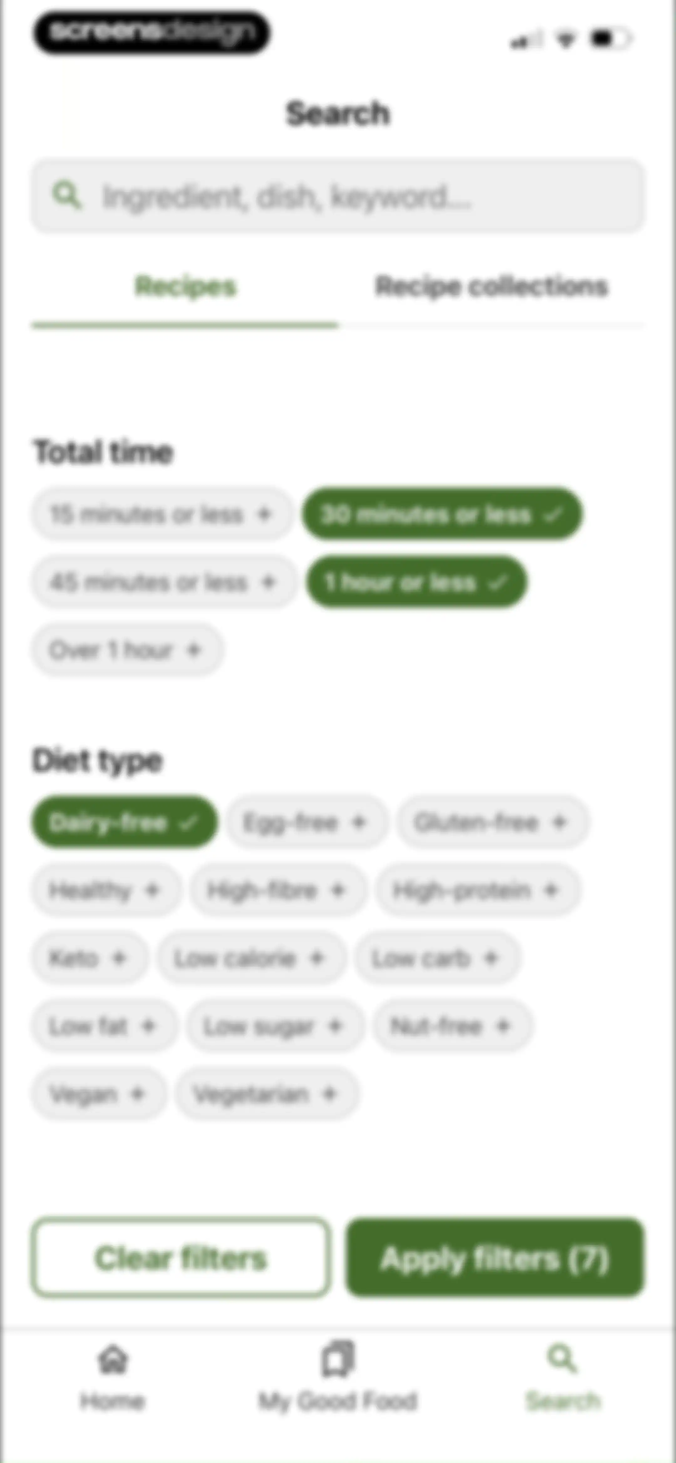 Good Food: Recipe Finder screen 37
