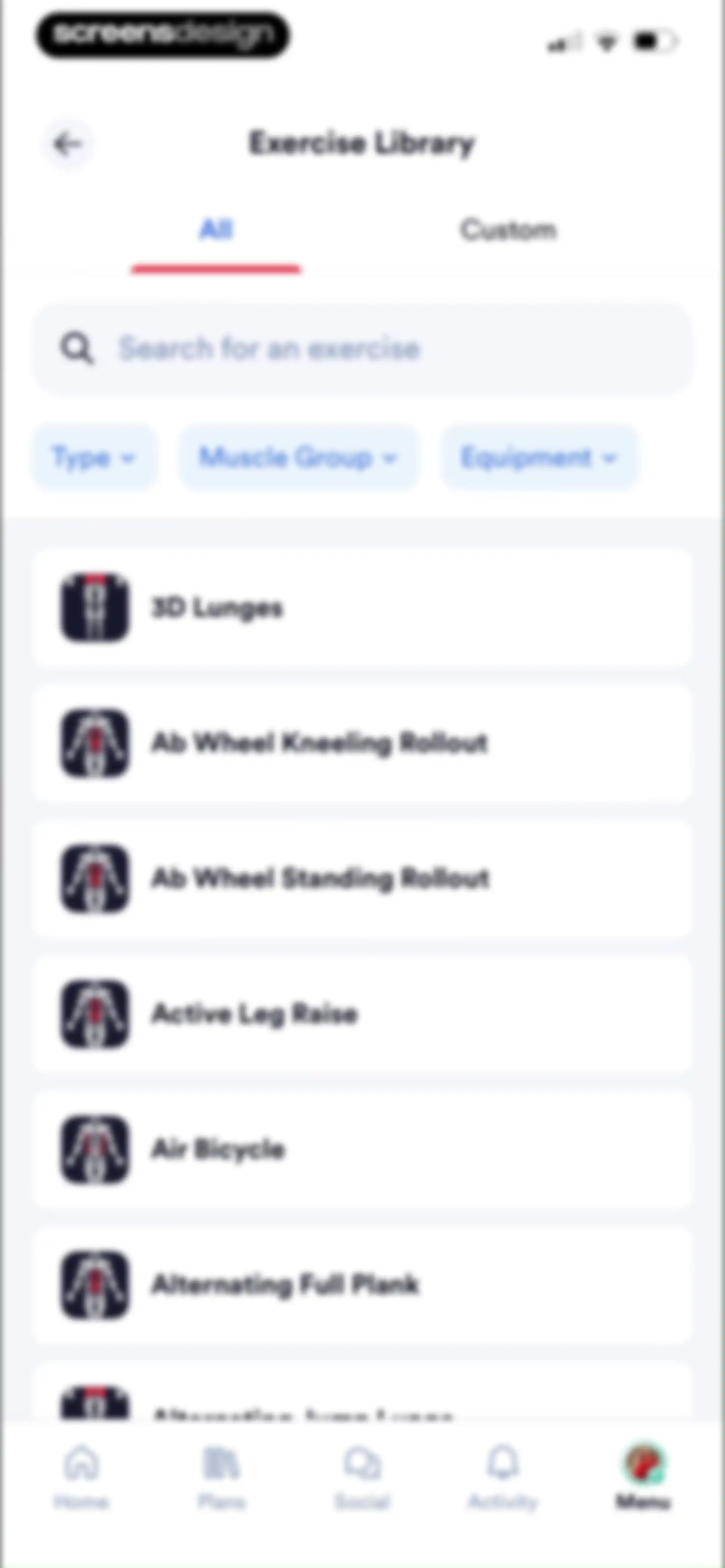 Caliber: Strength Training screen 184