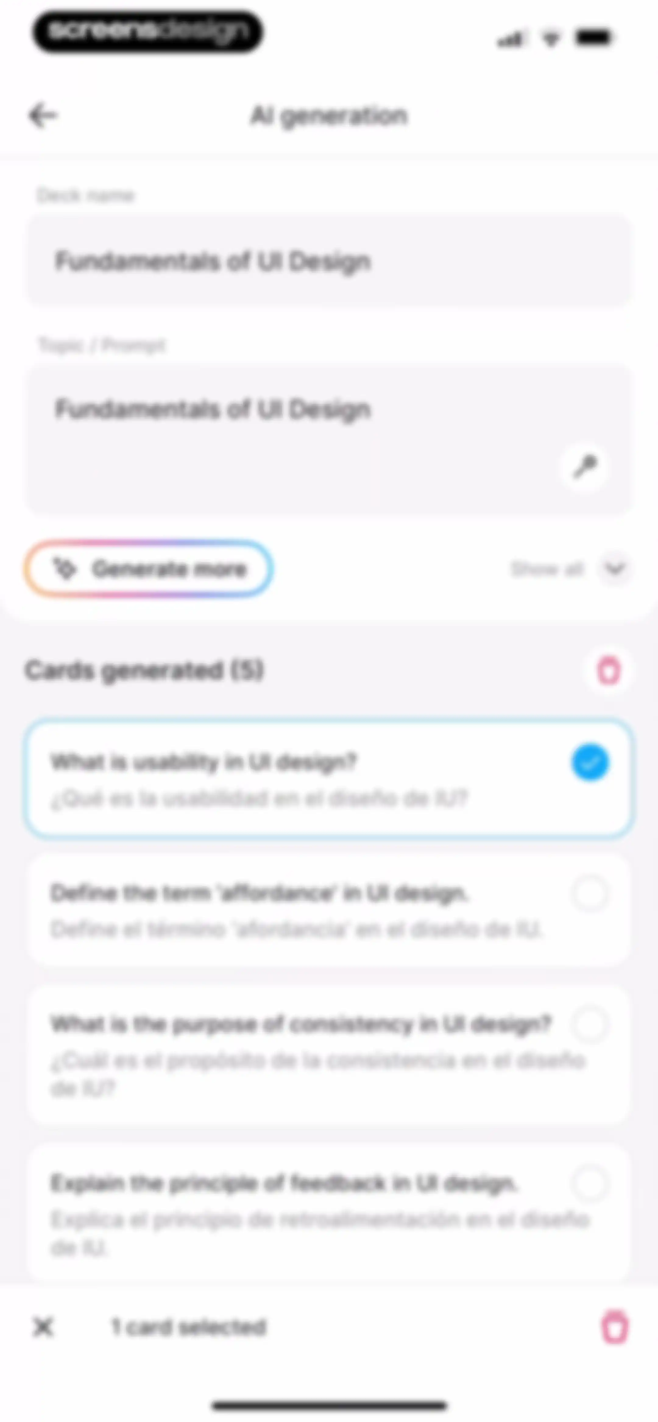 Noji - Flashcards study app screen 39