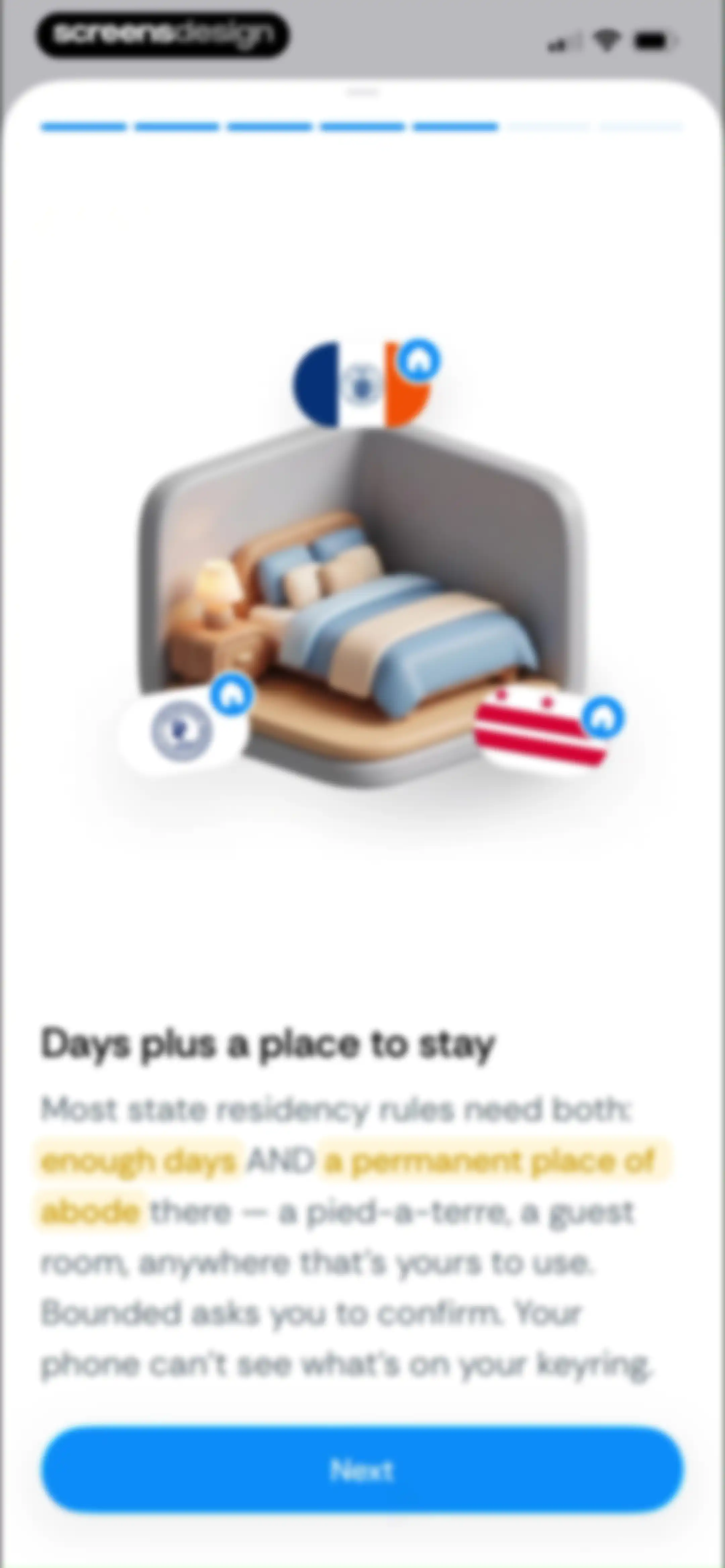 Country Days Tracker: Bounded screen 42
