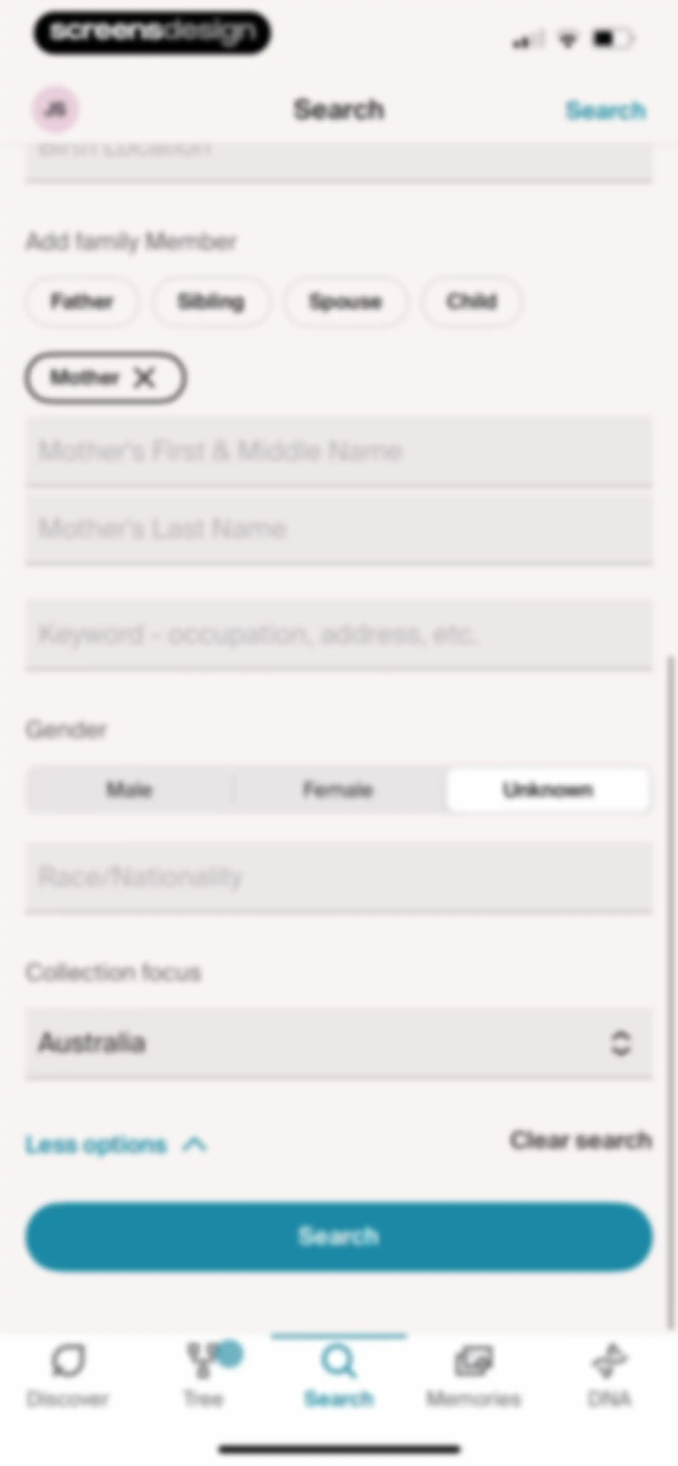 Ancestry: Family History & DNA screen 195