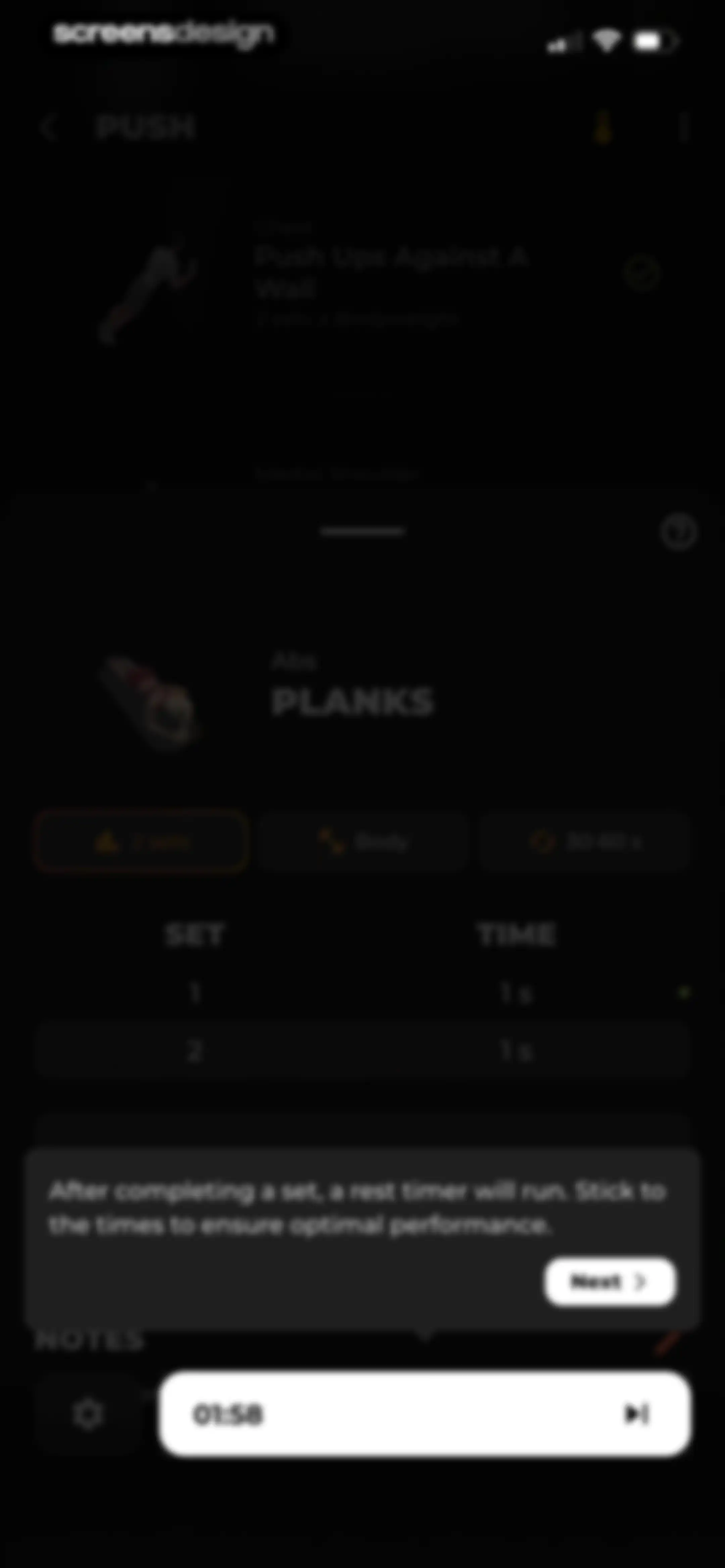 MCI - Personal Training AI screen 114