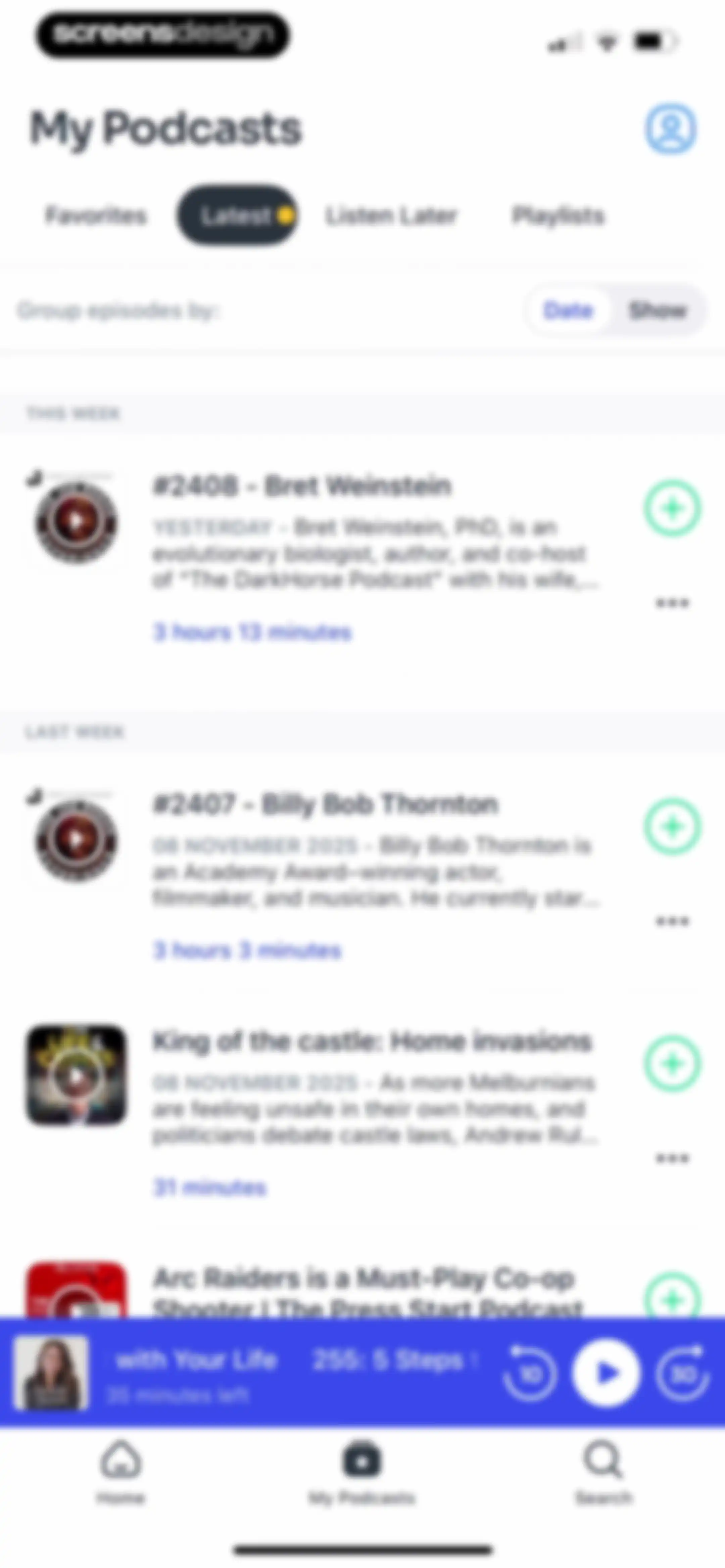 Podcast App screen 75