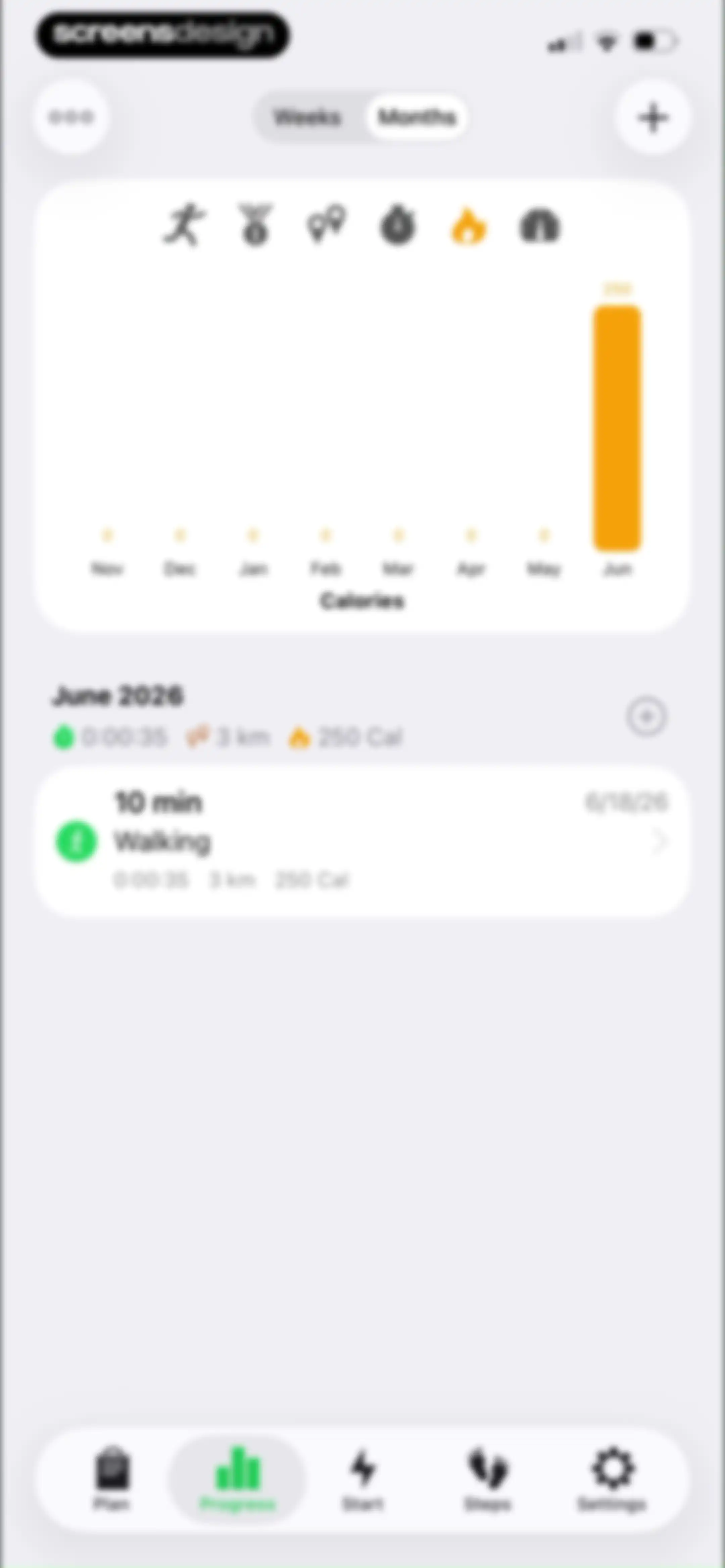 Running Walking Tracker Goals screen 44