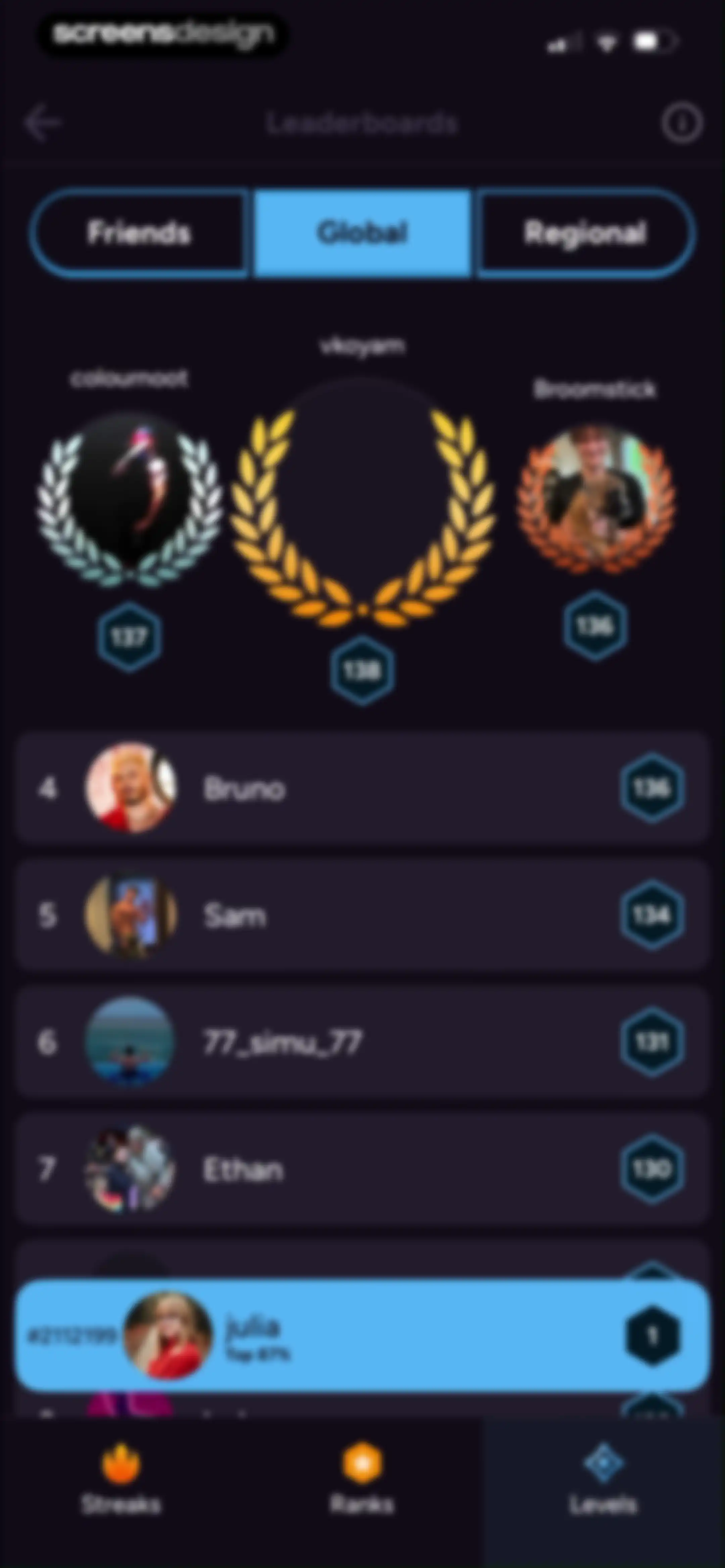 Liftoff - Ranked Gym Workouts screen 231