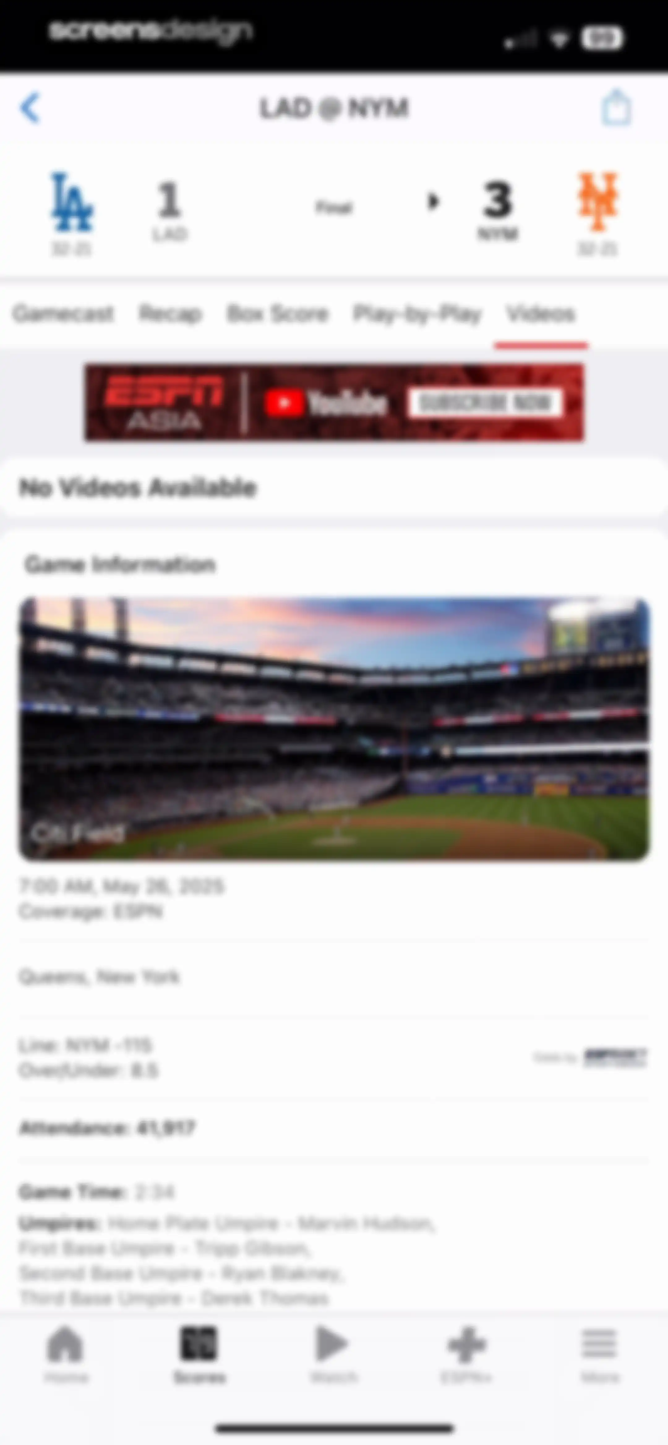 ESPN: Live Sports & Scores screen 71