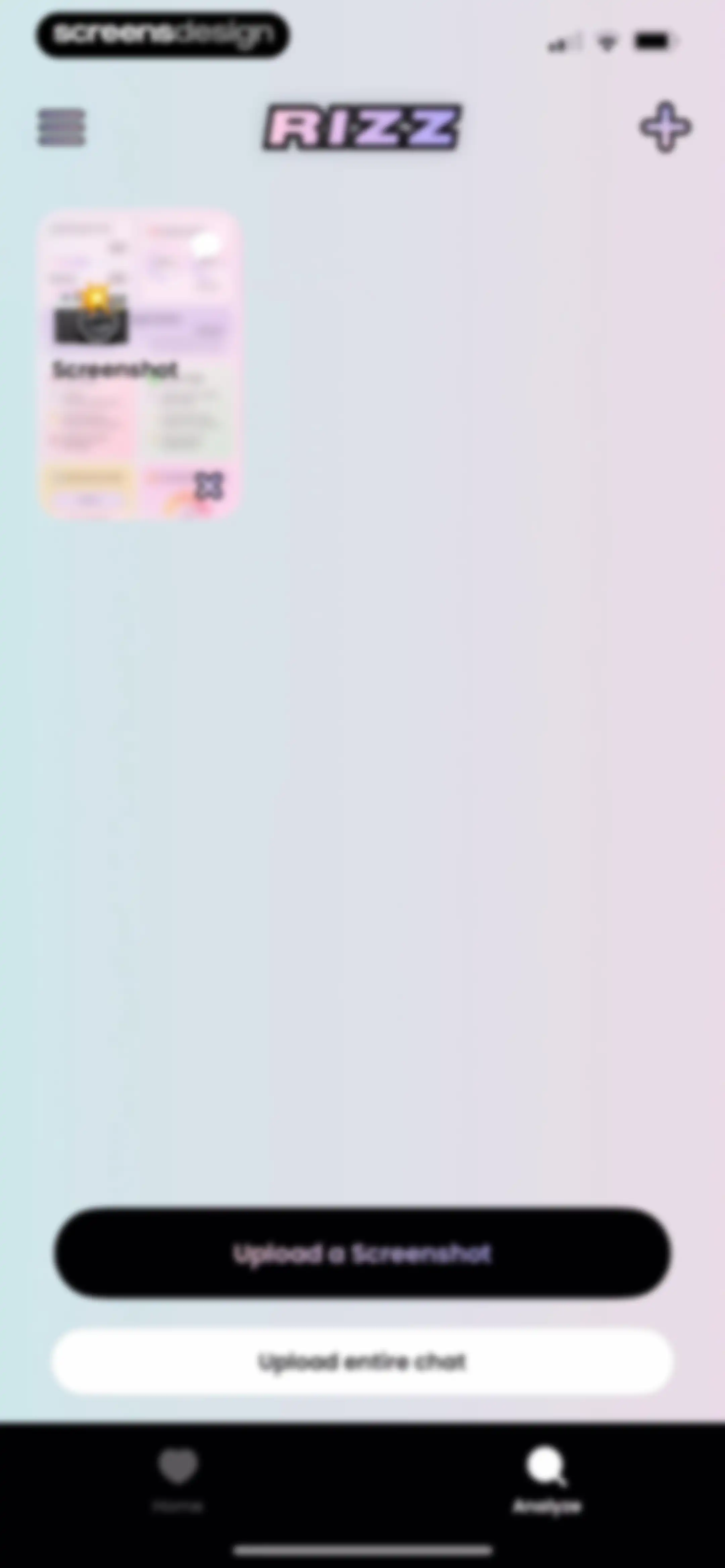 RIZZ screen 58