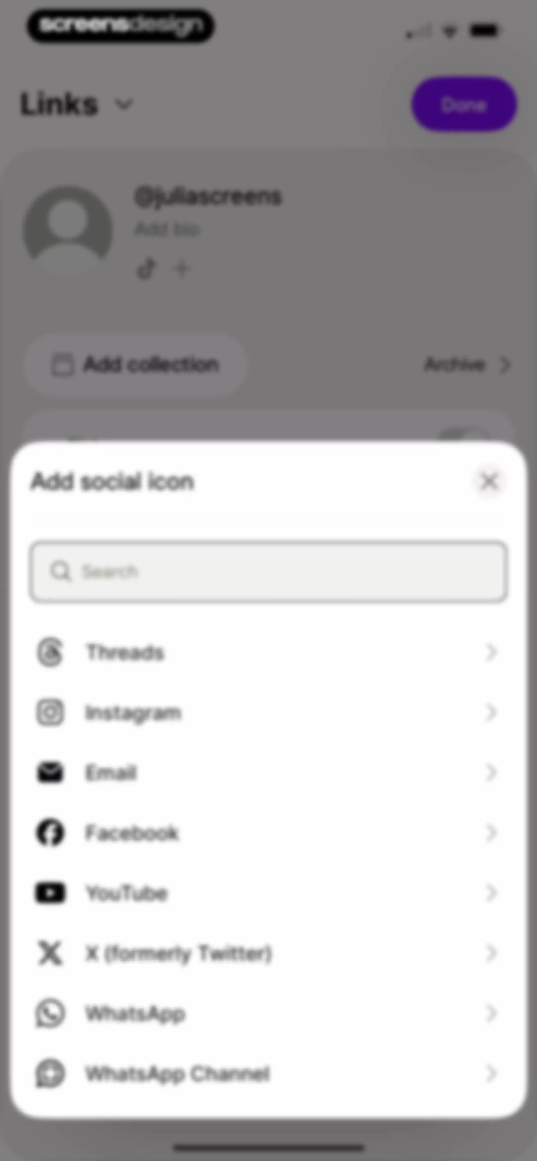 Linktree: Link in Bio Creator screen 33