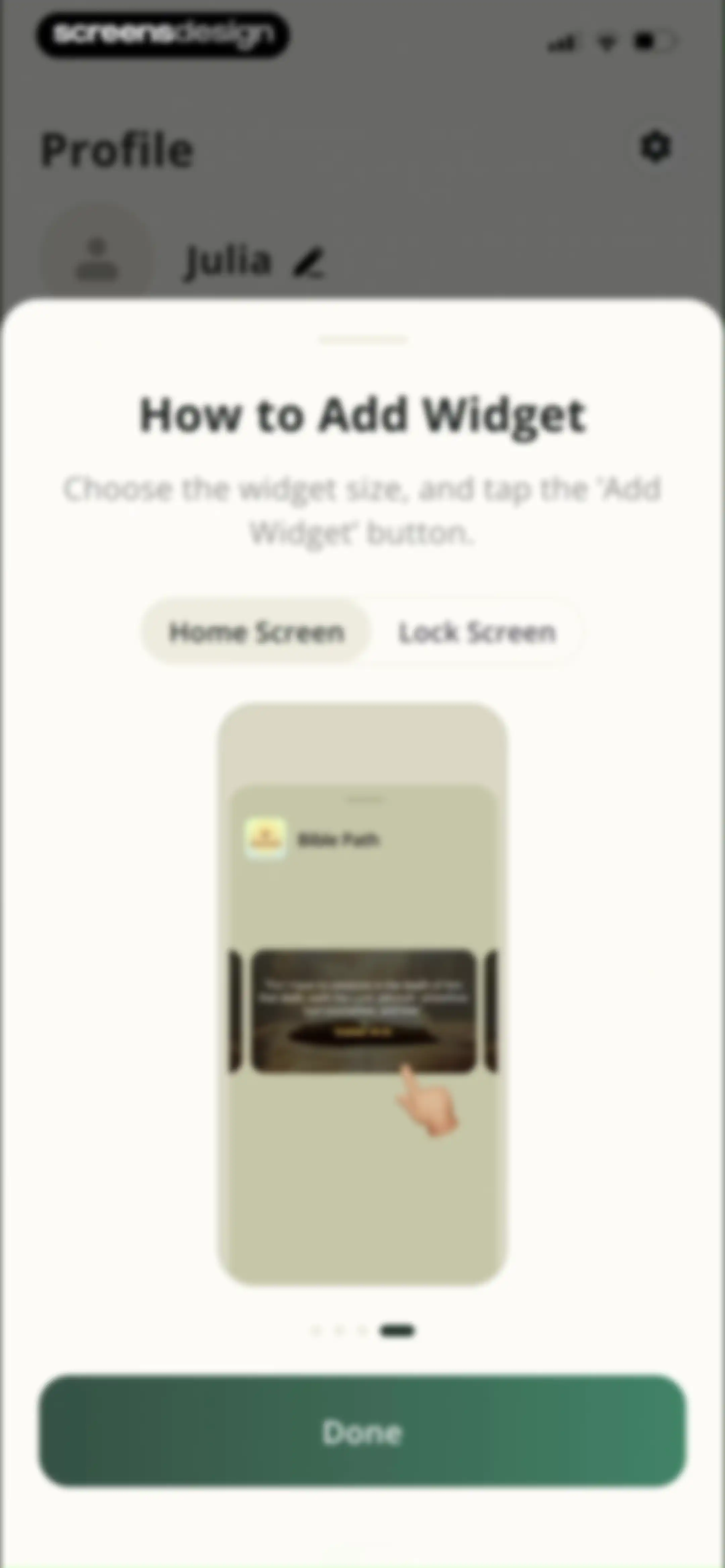 Bible Path: Prayers & Widgets screen 105