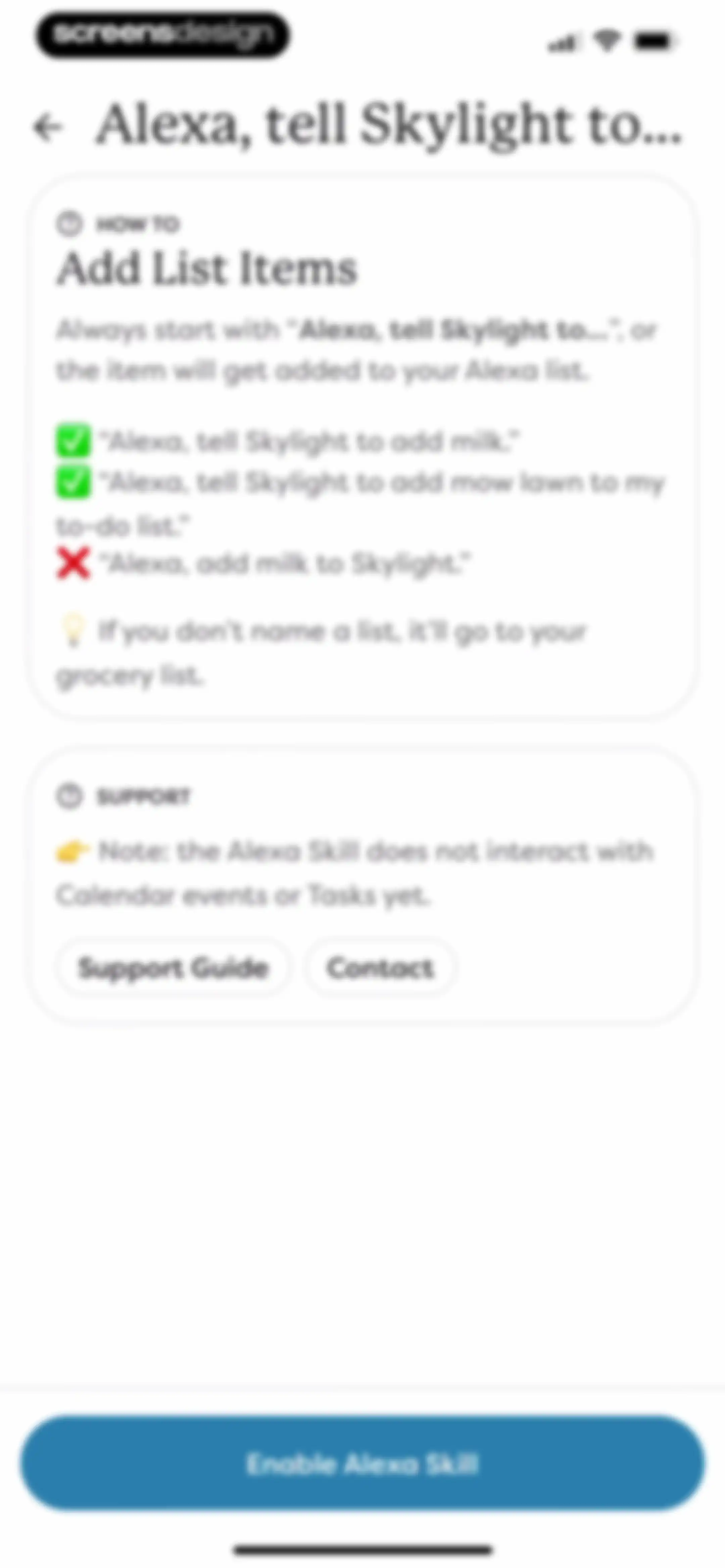 Skylight App screen 112