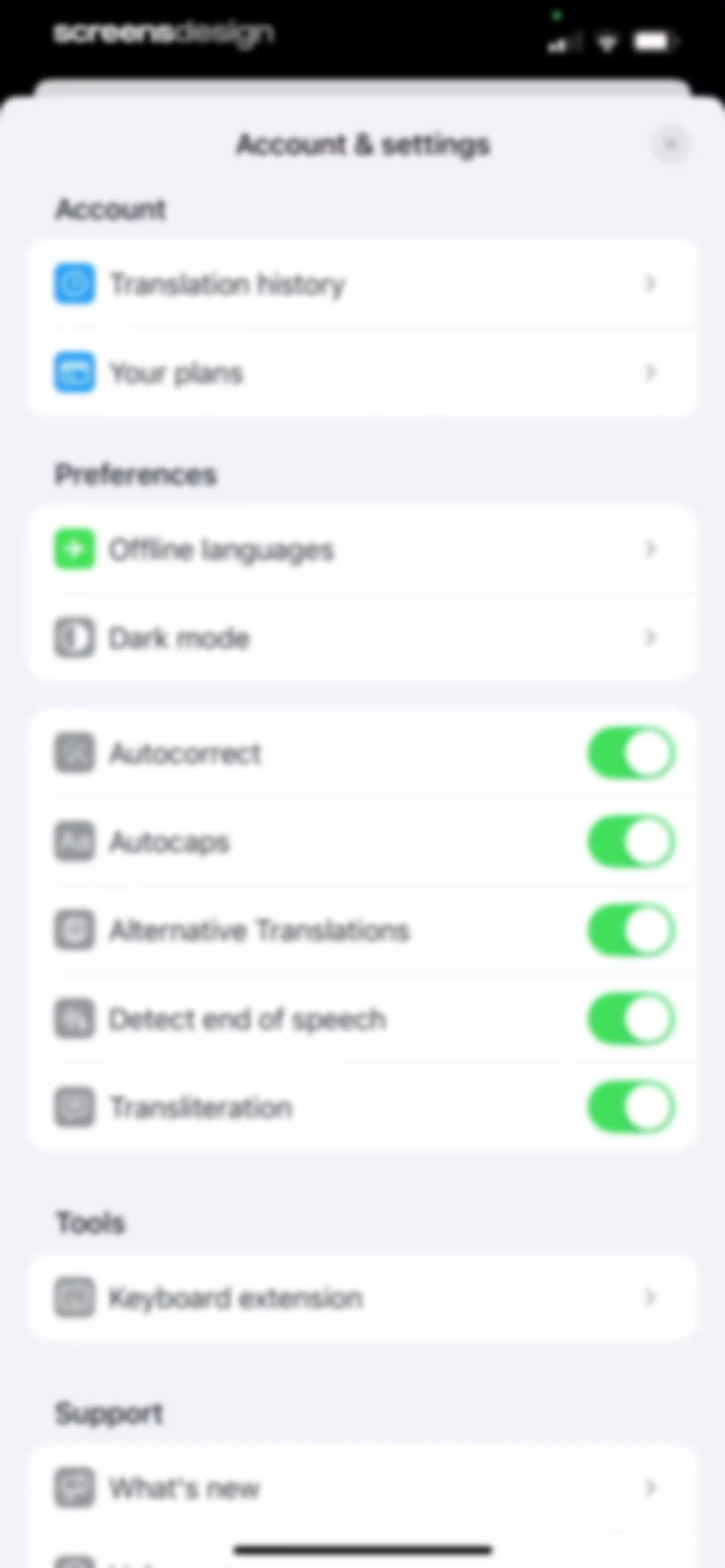 iTranslate Translator screen 91
