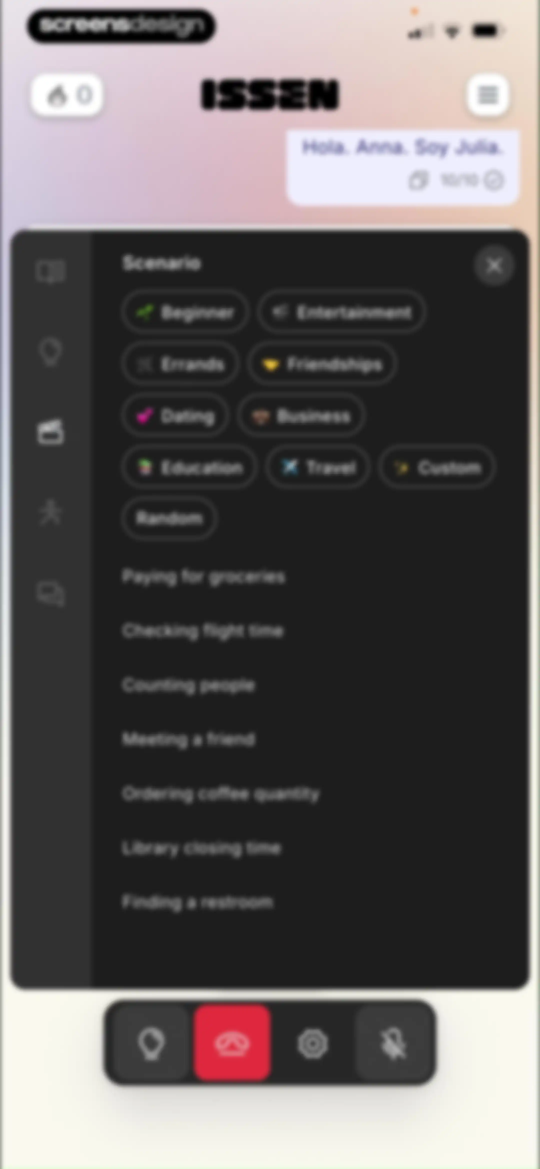 ISSEN - Voice Tutor screen 25