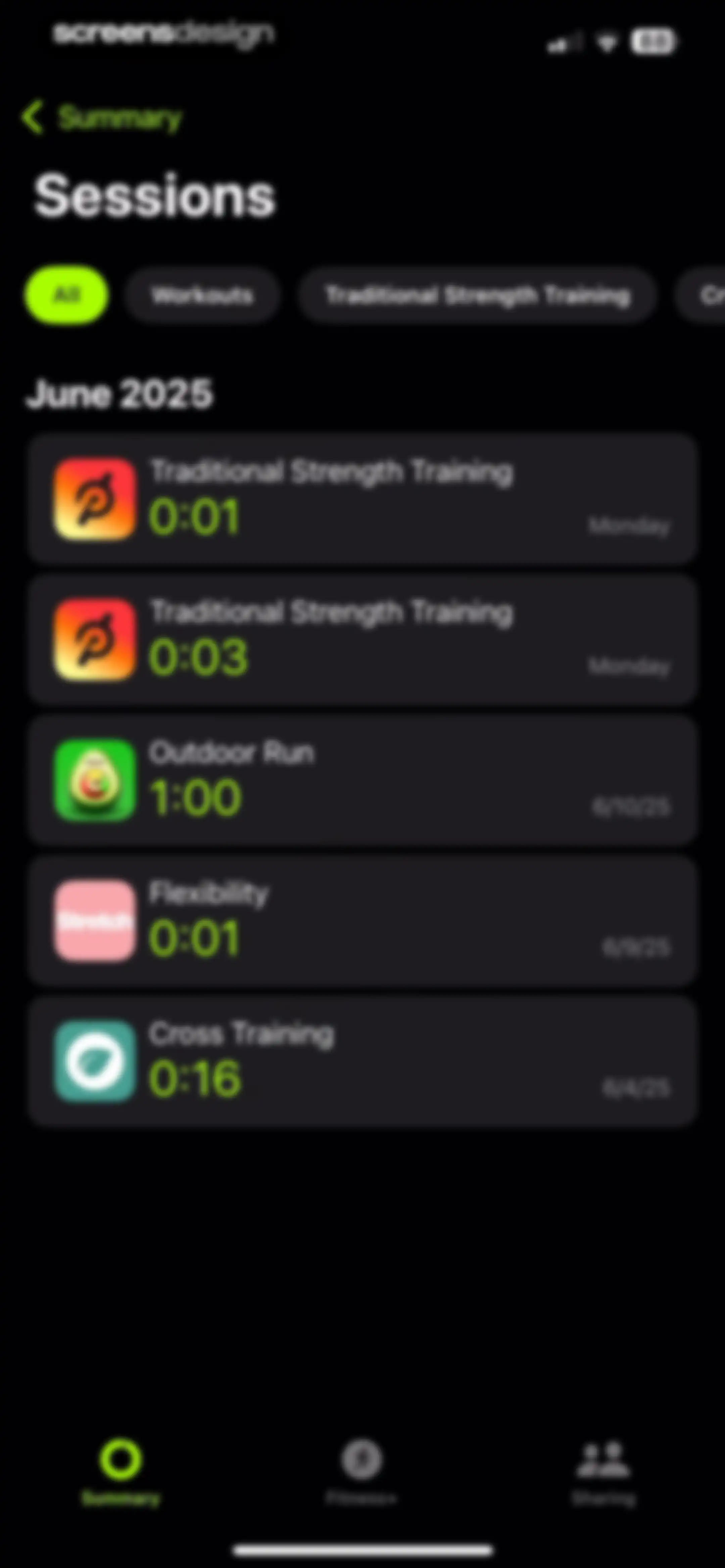 Apple Fitness screen 38